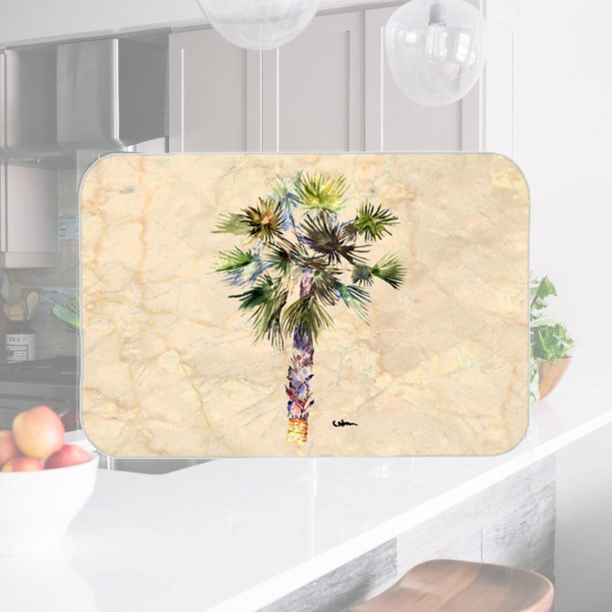 Picture of Carolines Treasures 8481LCB 15 X 12 In. Palm Tree Glass Cutting Board Large Size