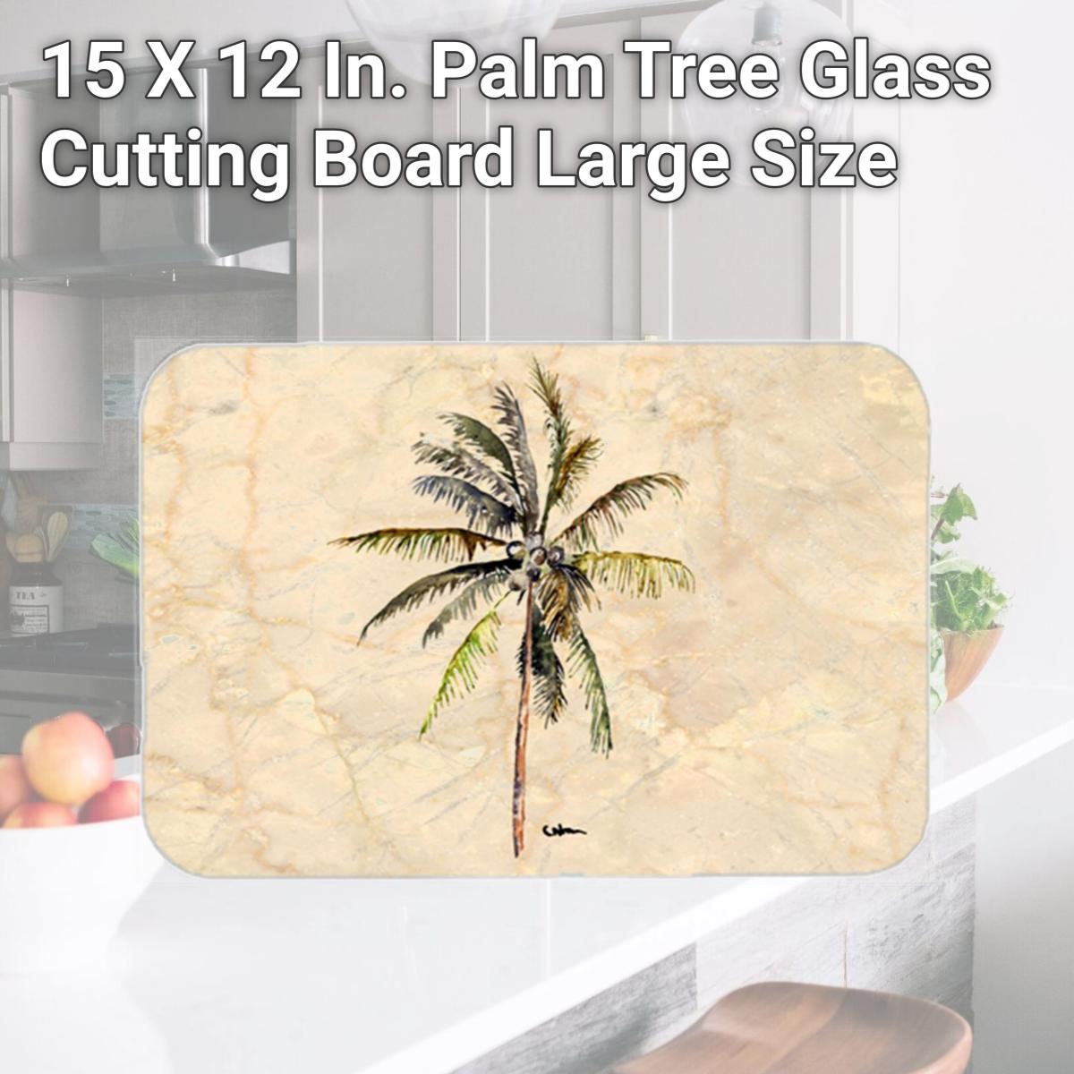 Picture of Carolines Treasures 8482LCB 15 X 12 In. Palm Tree Glass Cutting Board Large Size