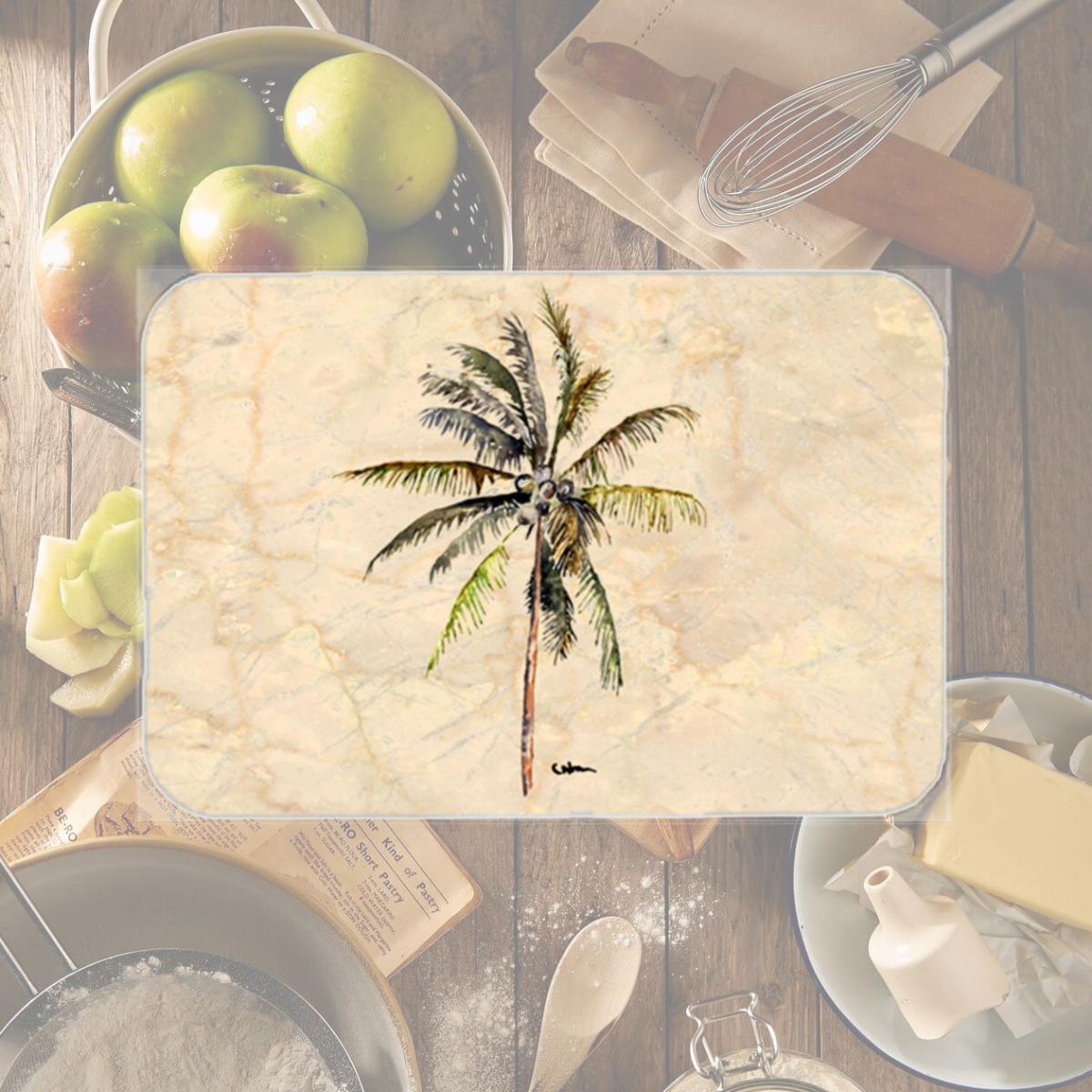 Picture of Carolines Treasures 8482LCB 15 X 12 In. Palm Tree Glass Cutting Board Large Size