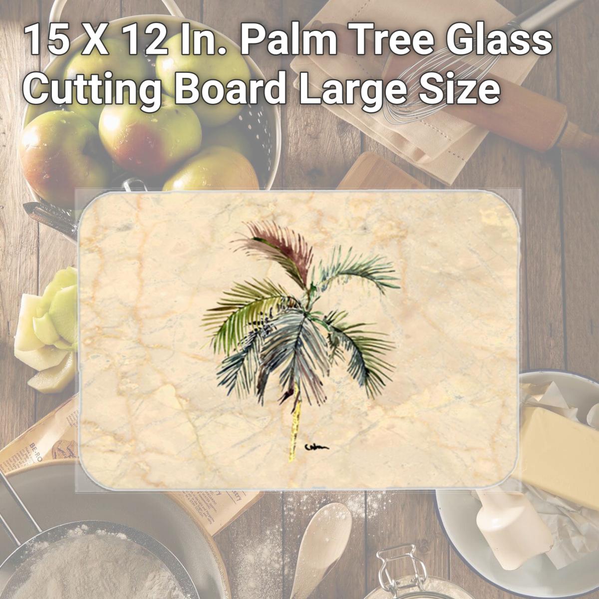 Picture of Carolines Treasures 8483LCB 15 X 12 In. Palm Tree Glass Cutting Board Large Size