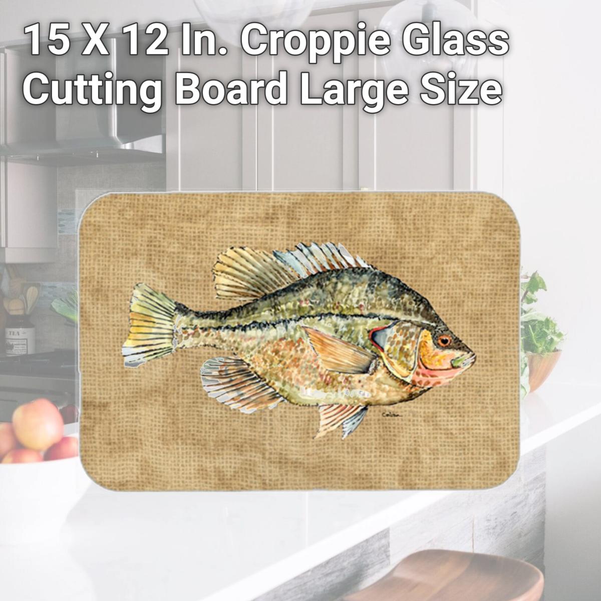 Picture of Carolines Treasures 8808LCB 15 X 12 In. Croppie Glass Cutting Board Large Size
