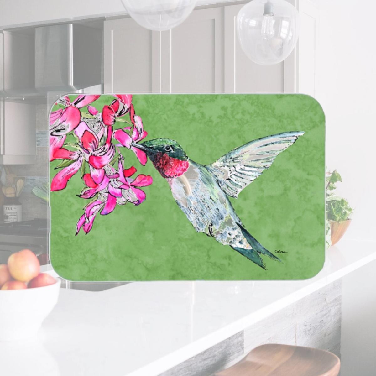 Picture of Carolines Treasures 8886LCB 15 x 12 in. Hummingbird Glass Cutting Board