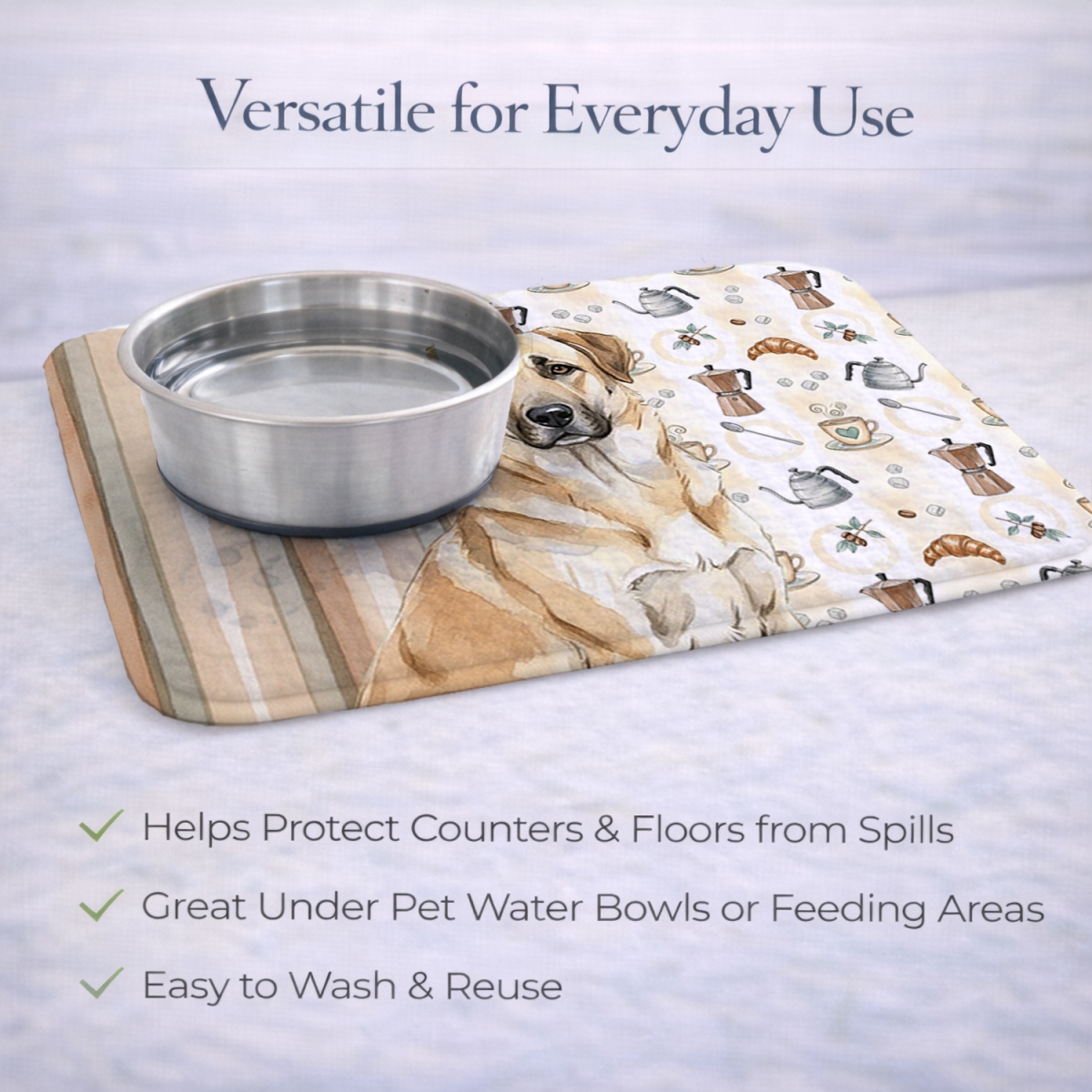 Picture of Carolines Treasures WDK7286DDM 21 x 14 in. Anatolian Shepherd Dog Coffee Bar Dish Drying Mat