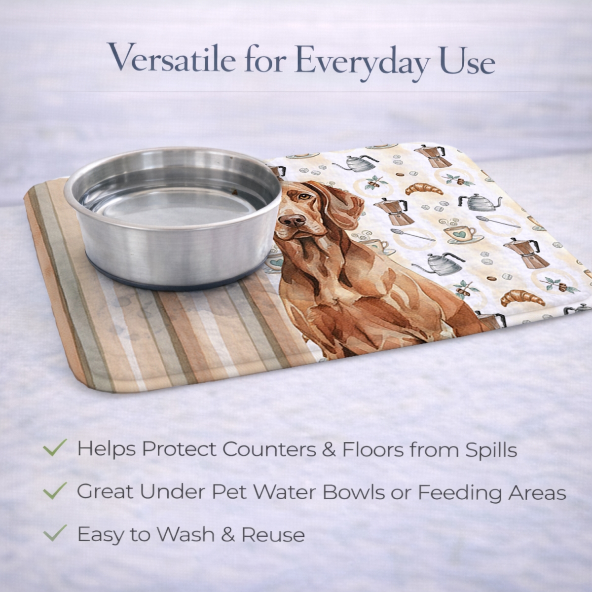 Picture of Carolines Treasures WDK7556DDM 21 x 14 in. Liver Pointer Coffee Bar Dish Drying Mat