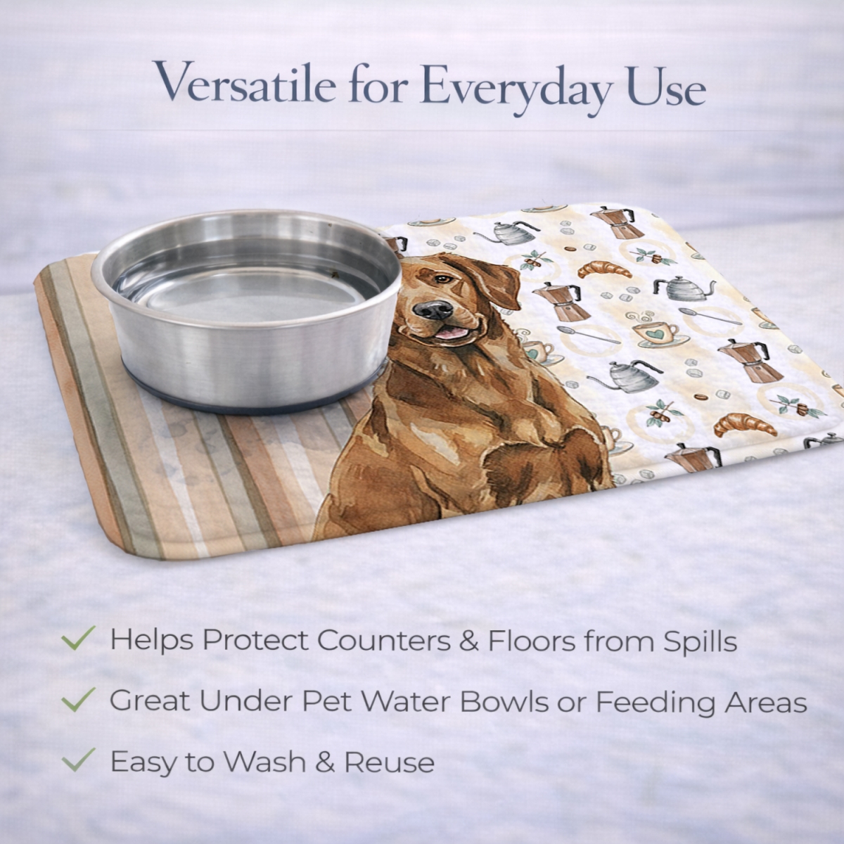 Picture of Carolines Treasures WDK7367DDM 21 x 14 in. Chesapeake Bay Retriever Coffee Bar Dish Drying Mat
