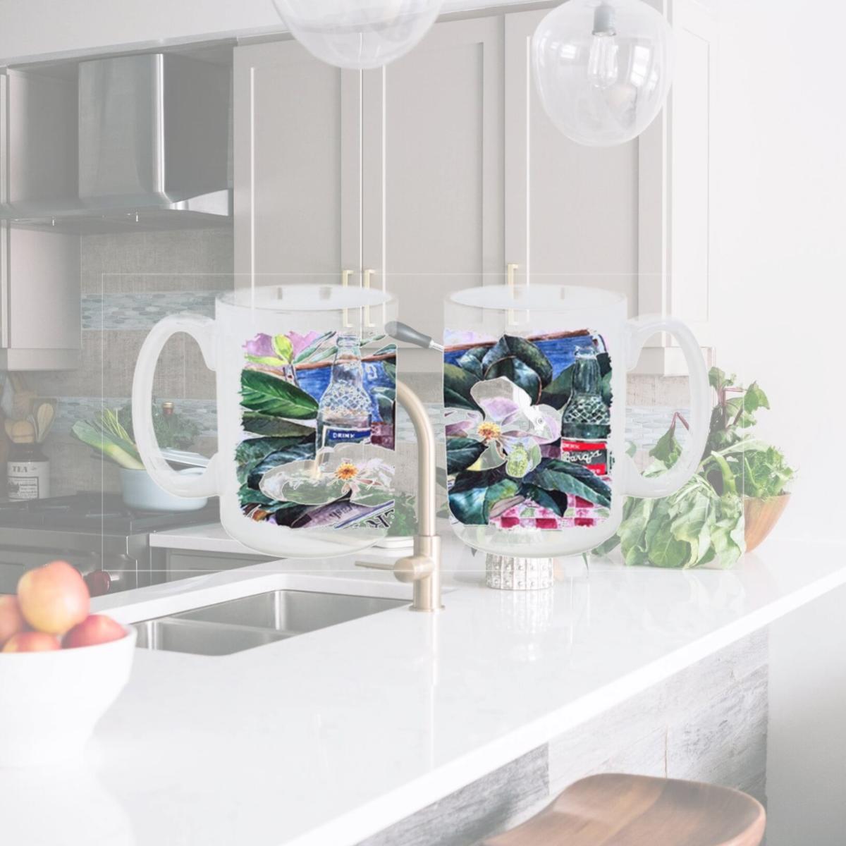 Picture of Carolines Treasures 1009CM15 Barqs and Magnolia Dishwasher Safe Microwavable Ceramic Coffee Mug