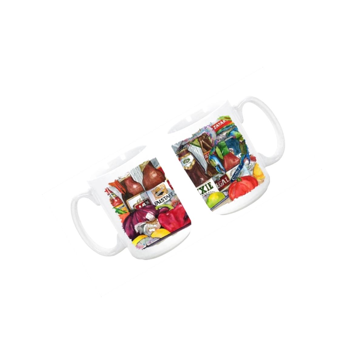 Picture of Carolines Treasures 1017CM15 New Orleans Beers and Spices Dishwasher Safe Microwavable Ceramic Coffee Mug