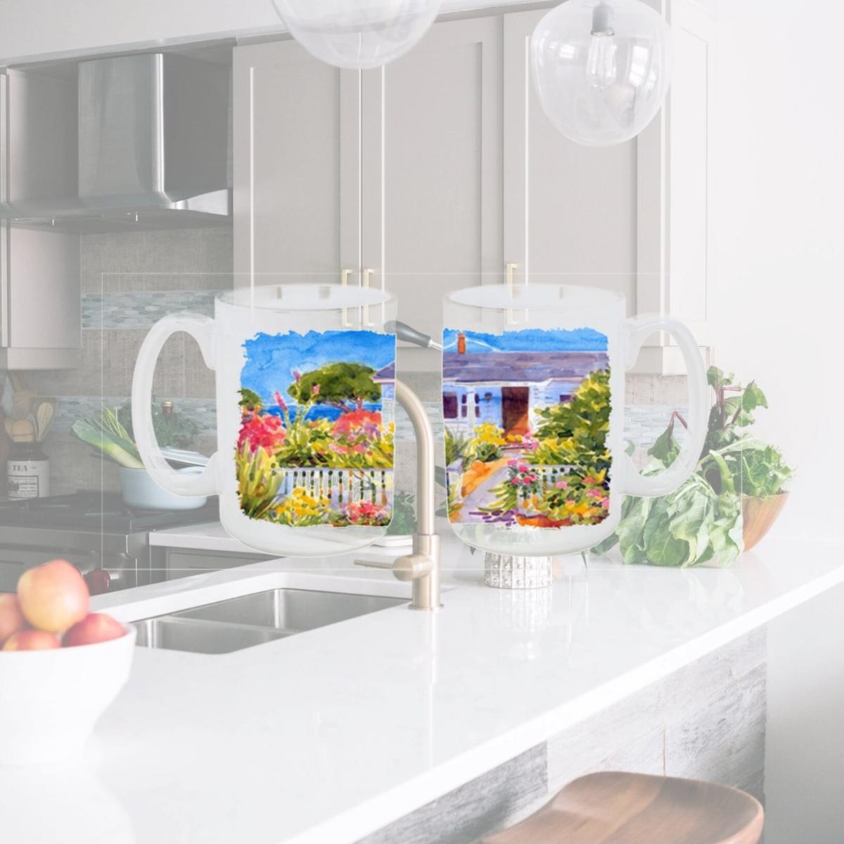 Picture of Carolines Treasures 6034CM15 Seaside Beach Cottage Dishwasher Safe Microwavable Ceramic Coffee Mug