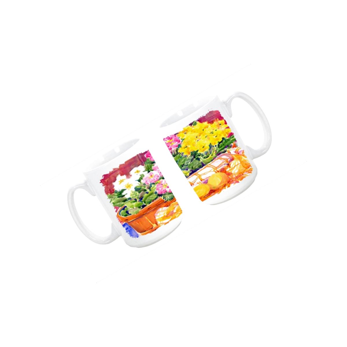 Picture of Carolines Treasures 6061CM15 Flower - Primroses Dishwasher Safe Microwavable Ceramic Coffee Mug 15 oz.