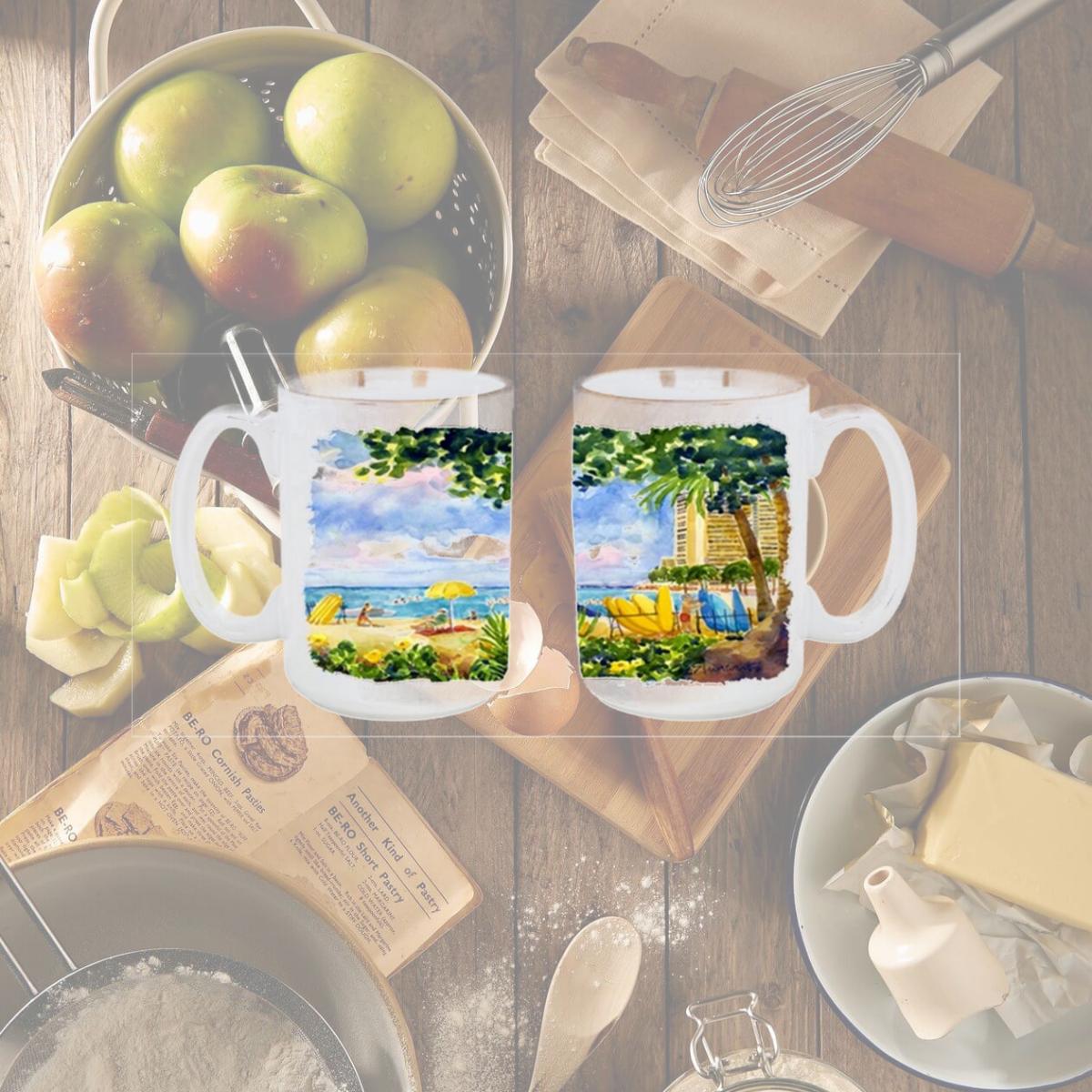 Picture of Carolines Treasures 6065CM15 Beach Resort view from the condo Dishwasher Safe Microwavable Ceramic Coffee Mug 15 oz.