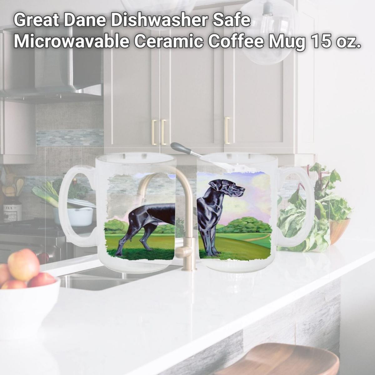Picture of Carolines Treasures 7245CM15 Great Dane Dishwasher Safe Microwavable Ceramic Coffee Mug 15 oz.