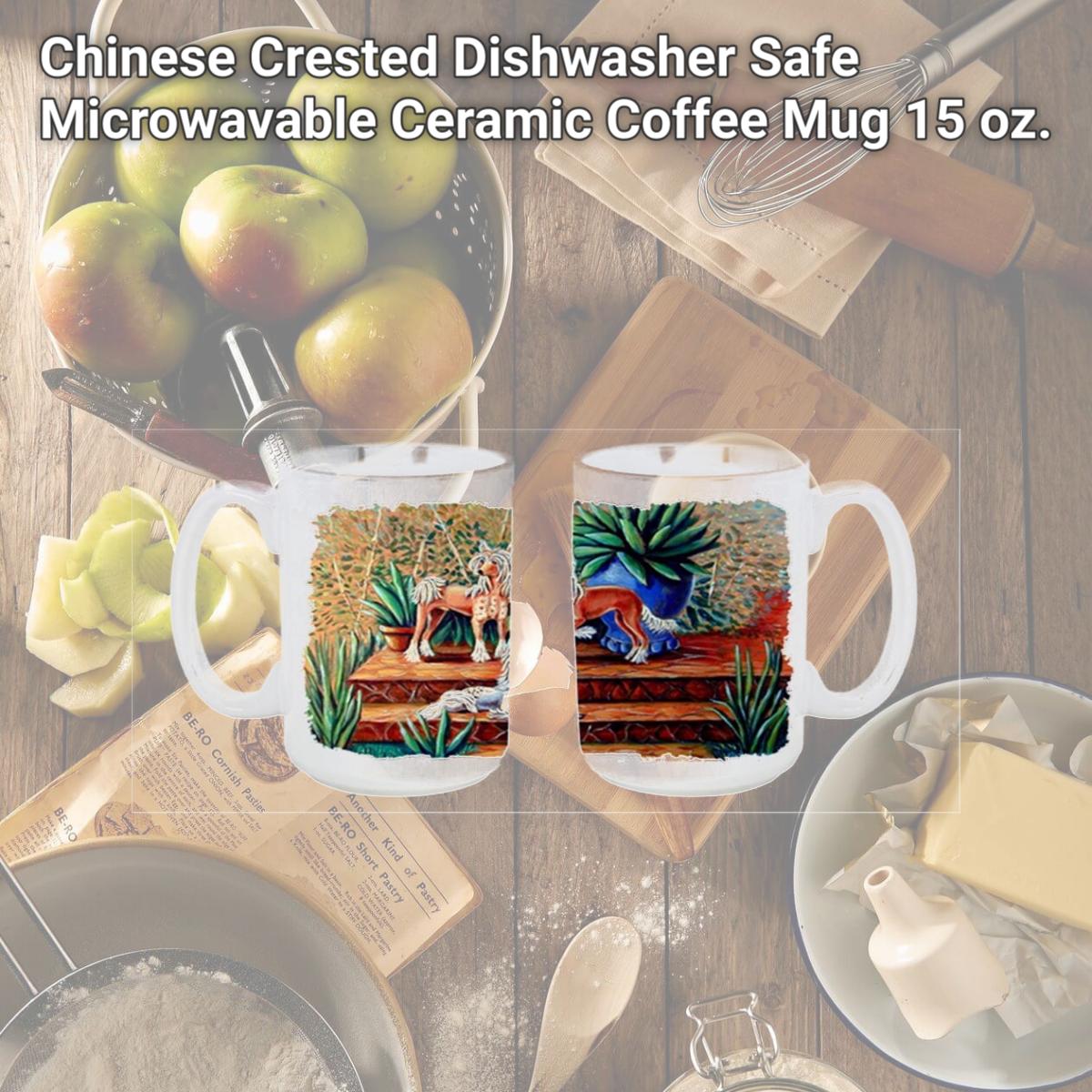 Picture of Carolines Treasures 7505CM15 Chinese Crested Dishwasher Safe Microwavable Ceramic Coffee Mug 15 oz.