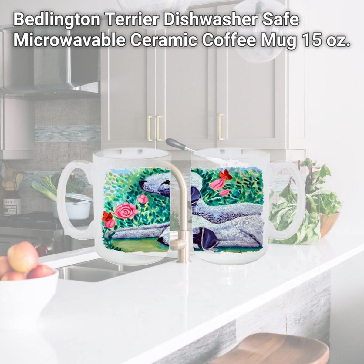 Picture of Carolines Treasures 7512CM15 Bedlington Terrier Dishwasher Safe Microwavable Ceramic Coffee Mug 15 oz.