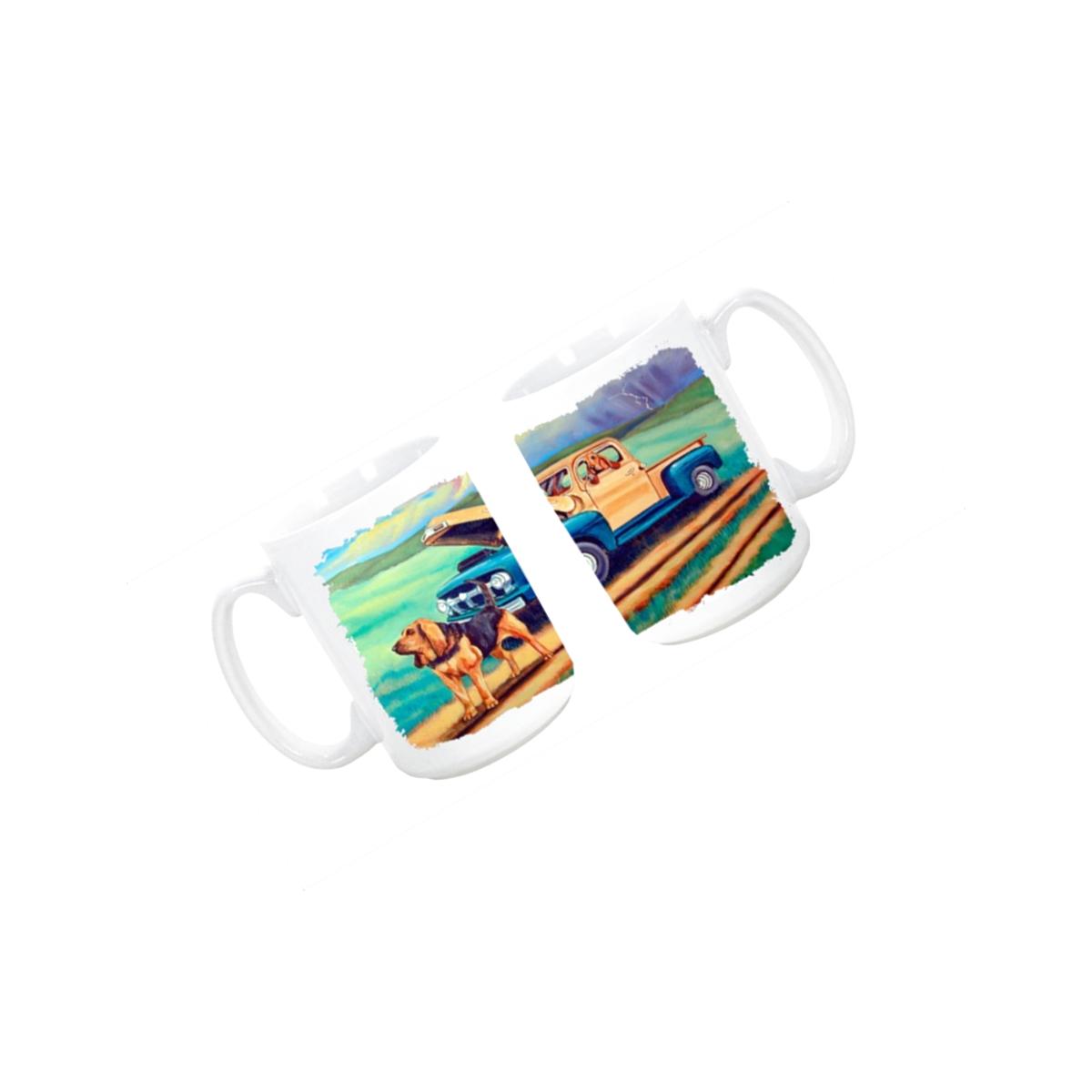Picture of Carolines Treasures 7513CM15 Bloodhound Dishwasher Safe Microwavable Ceramic Coffee Mug 15 oz.