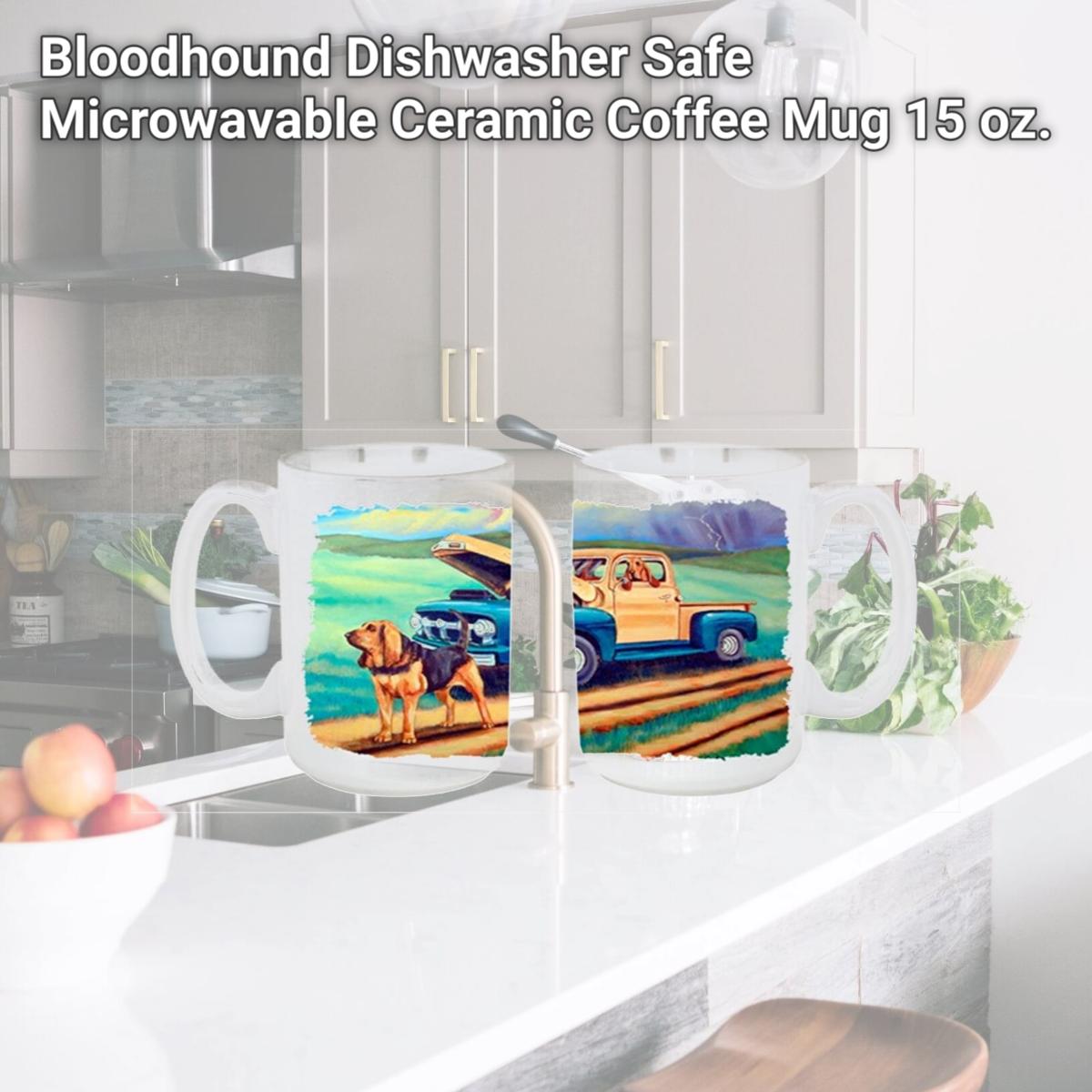 Picture of Carolines Treasures 7513CM15 Bloodhound Dishwasher Safe Microwavable Ceramic Coffee Mug 15 oz.