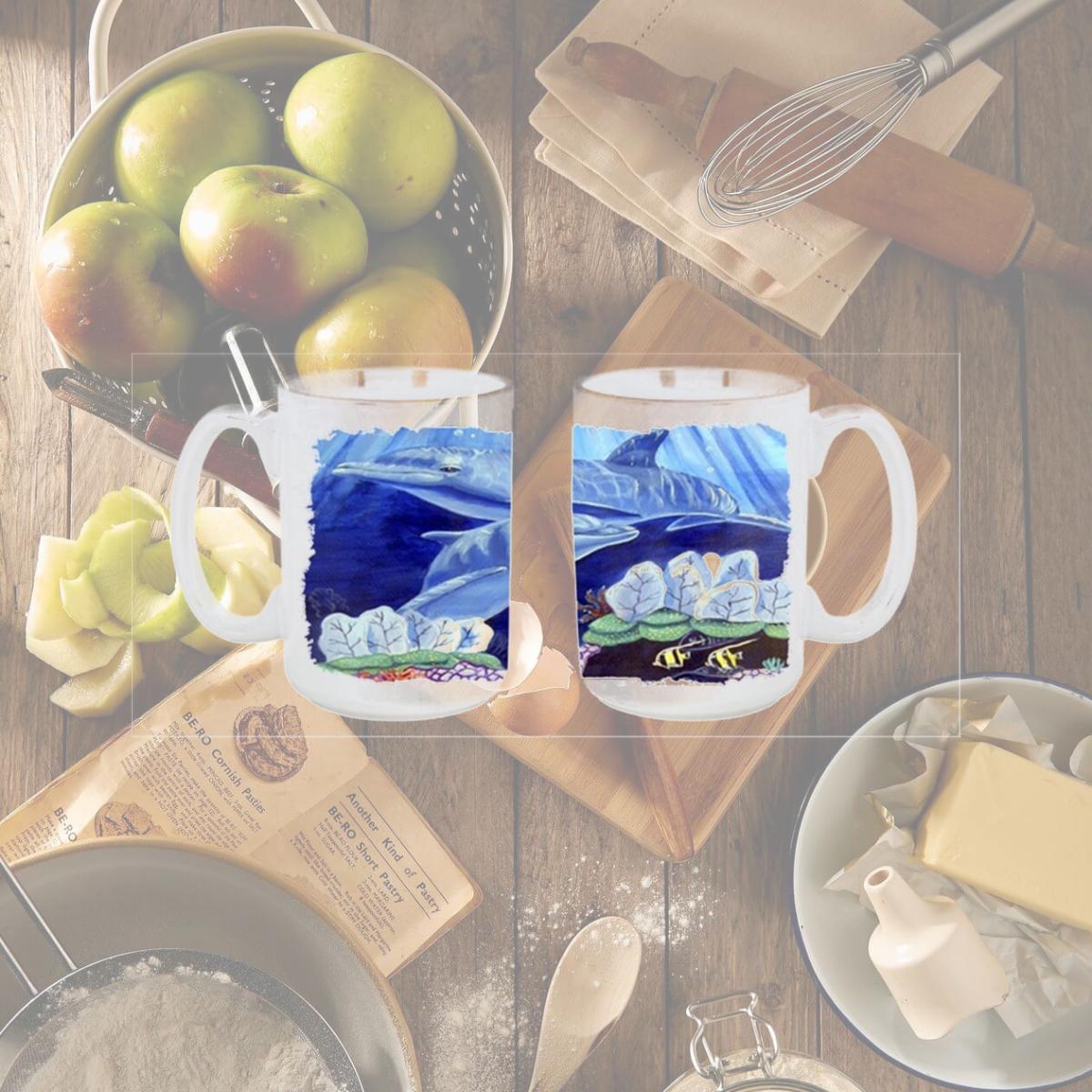 Picture of Carolines Treasures 7080CM15 Dolphin under the sea Dishwasher Safe Microwavable Ceramic Coffee Mug 15 oz.