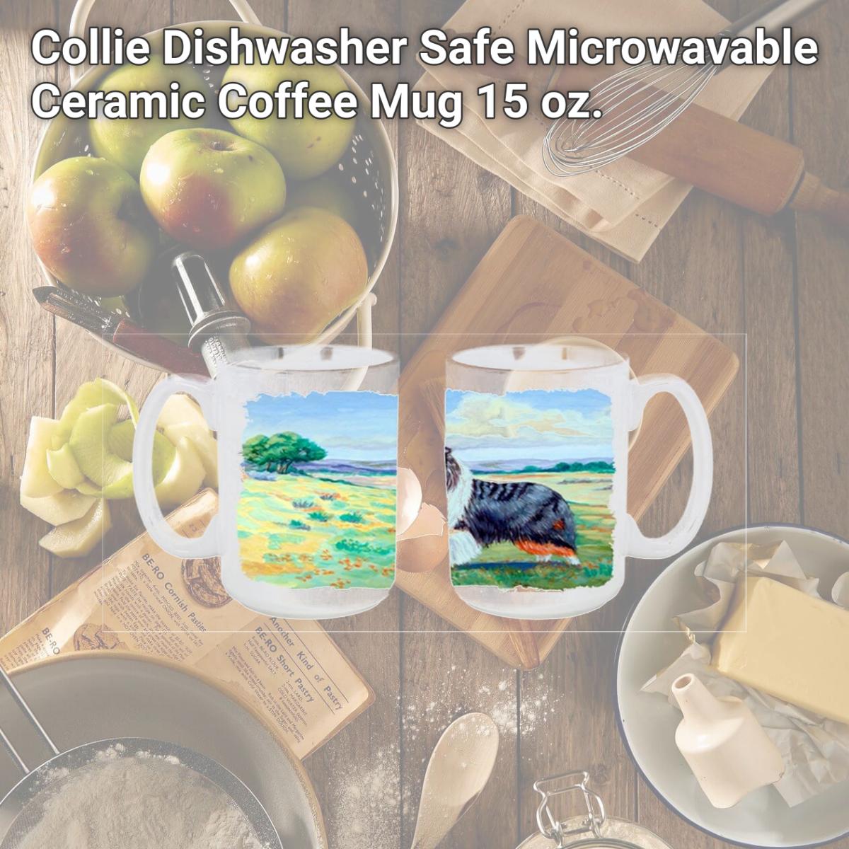 Picture of Carolines Treasures 7140CM15 Collie Dishwasher Safe Microwavable Ceramic Coffee Mug 15 oz.