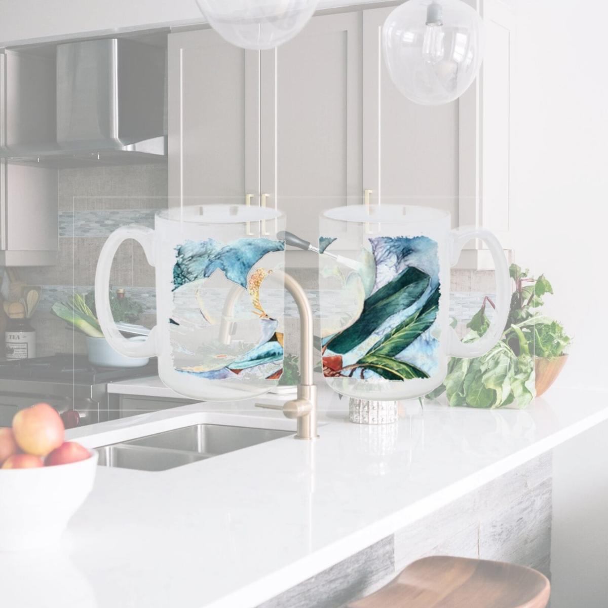 Picture of Carolines Treasures 8001CM15 Flower - Magnolia Dishwasher Safe Microwavable Ceramic Coffee Mug 15 oz.