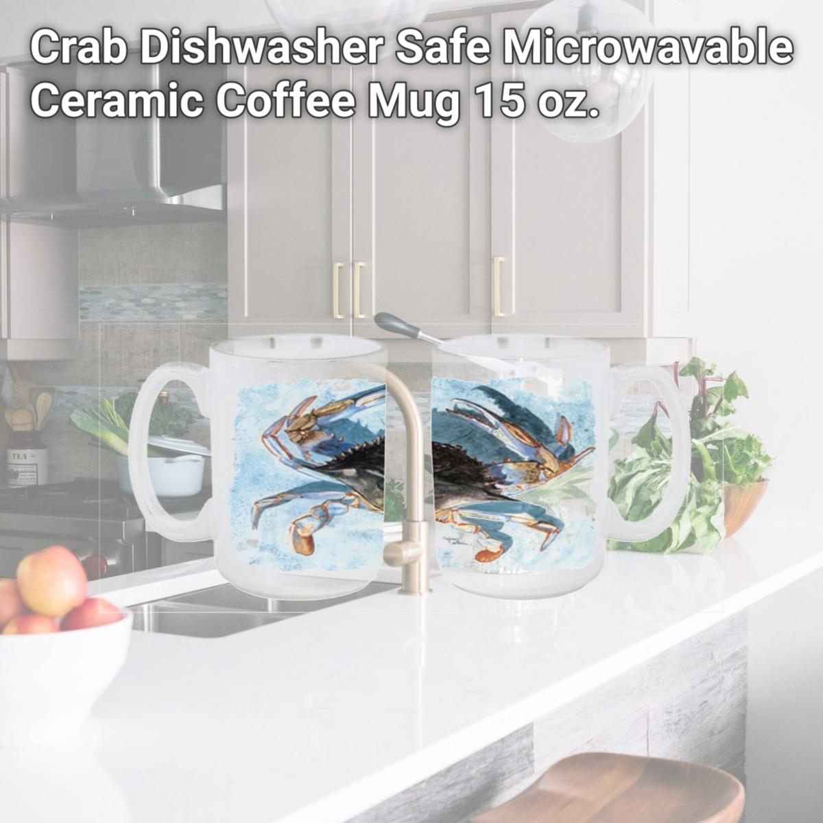 Picture of Carolines Treasures 8055CM15 Crab Dishwasher Safe Microwavable Ceramic Coffee Mug 15 oz.