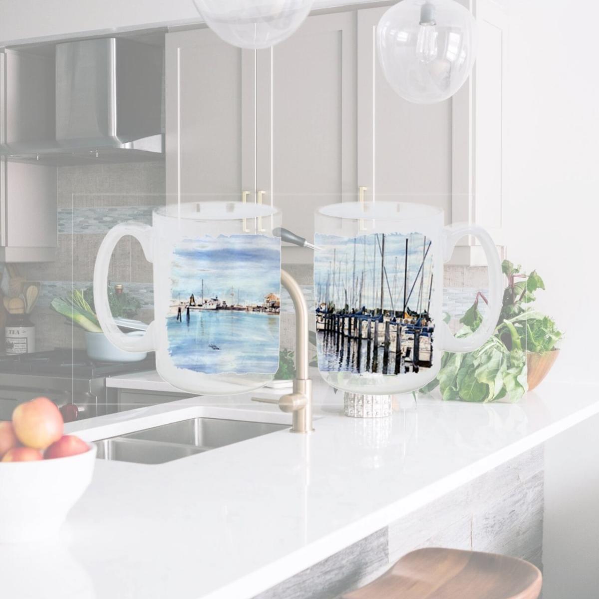 Picture of Carolines Treasures 8128CM15 The Warf Dishwasher Safe Microwavable Ceramic Coffee Mug 15 oz.