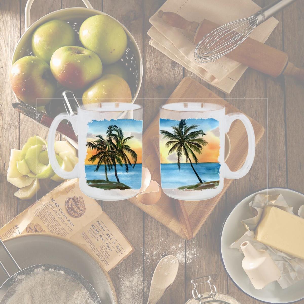 Picture of Carolines Treasures 8551CM15 Palm Tree Dishwasher Safe Microwavable Ceramic Coffee Mug 15 oz.