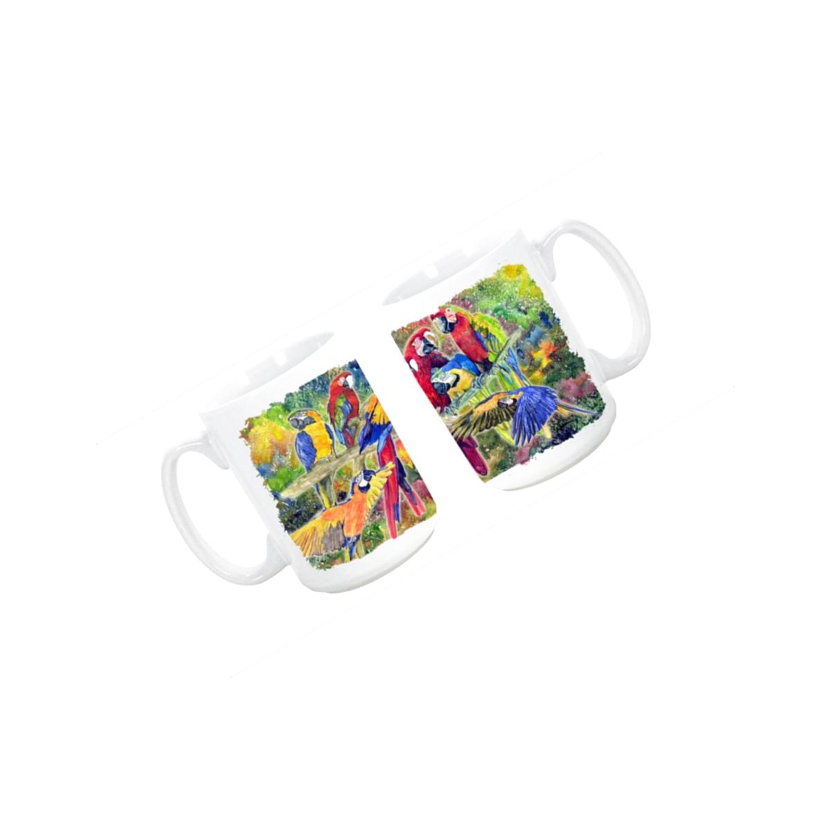 Picture of Carolines Treasures 8600CM15 Parrot Dishwasher Safe Microwavable Ceramic Coffee Mug 15 oz.