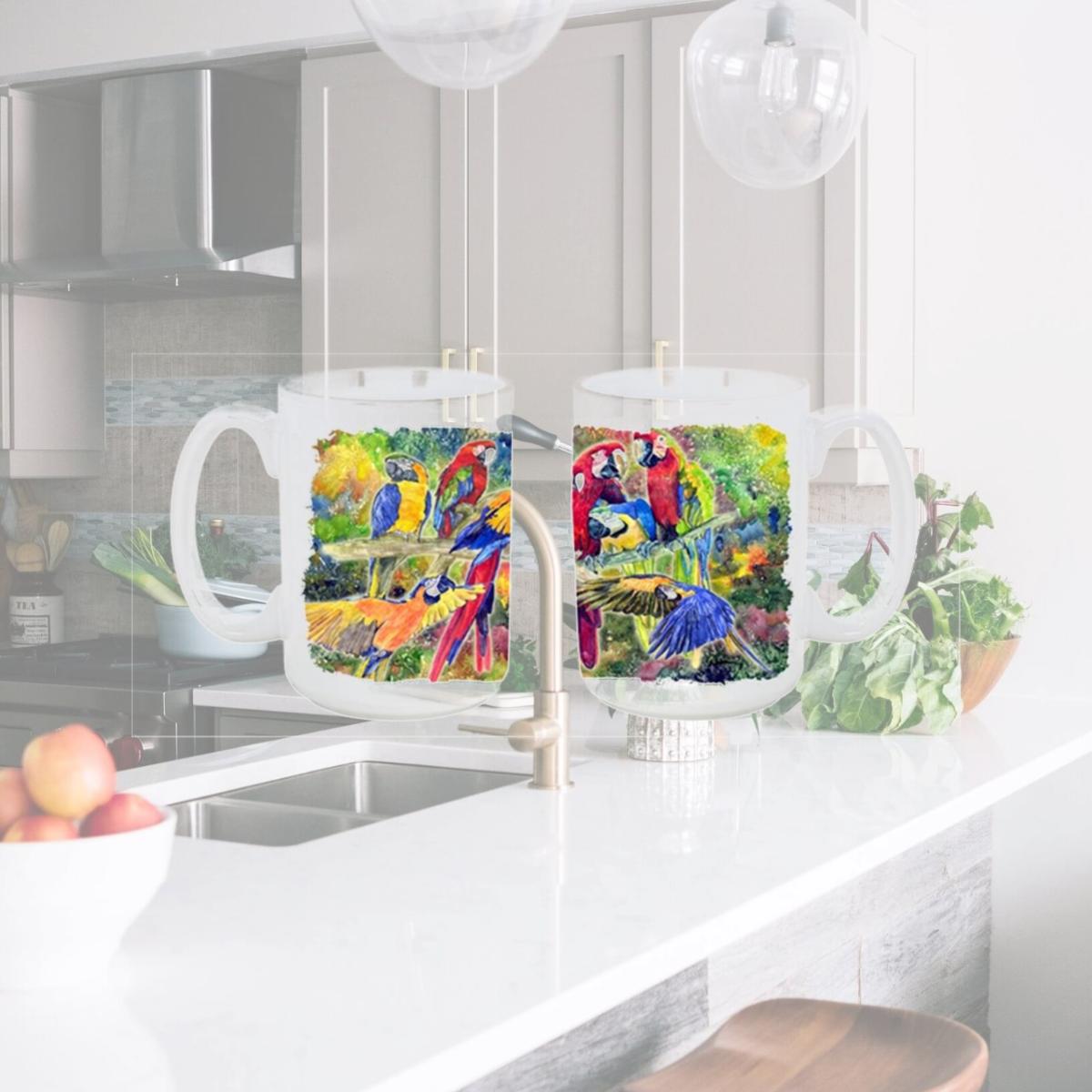 Picture of Carolines Treasures 8600CM15 Parrot Dishwasher Safe Microwavable Ceramic Coffee Mug 15 oz.