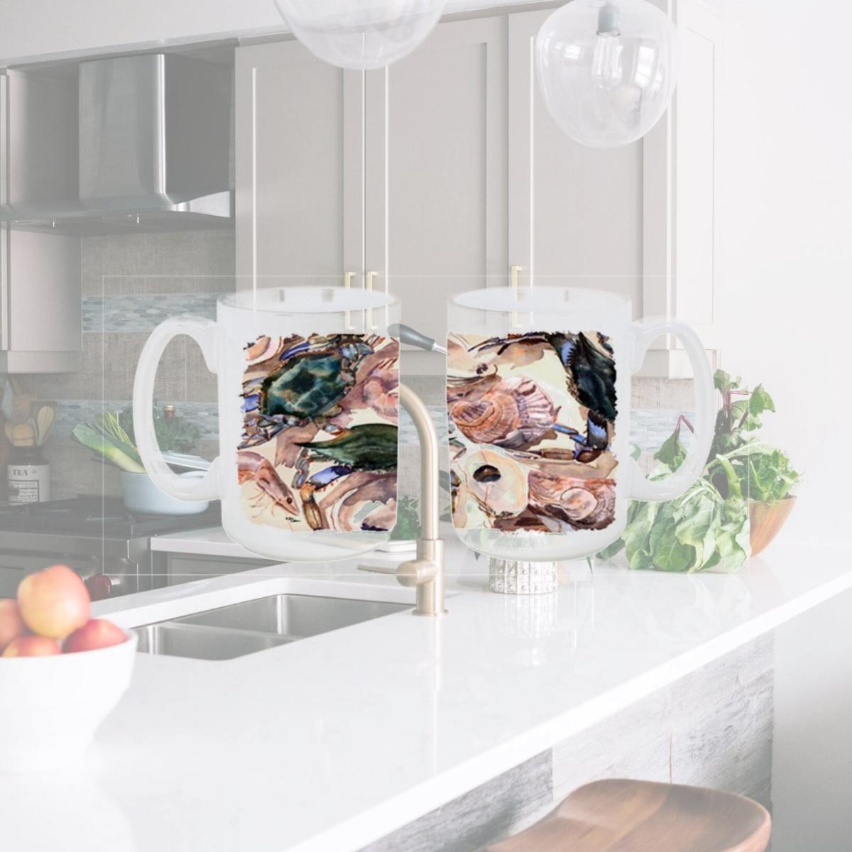 Picture of Carolines Treasures 8618CM15 Crab Dishwasher Safe Microwavable Ceramic Coffee Mug 15 oz.