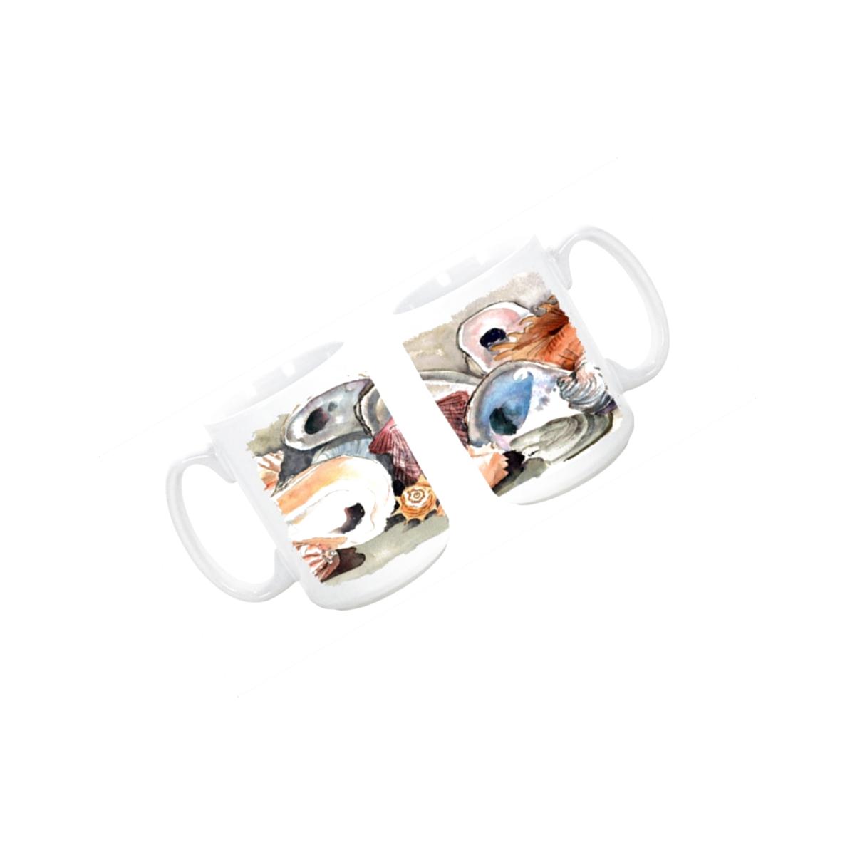 Picture of Carolines Treasures 8619CM15 Sea Shells Dishwasher Safe Microwavable Ceramic Coffee Mug 15 oz.