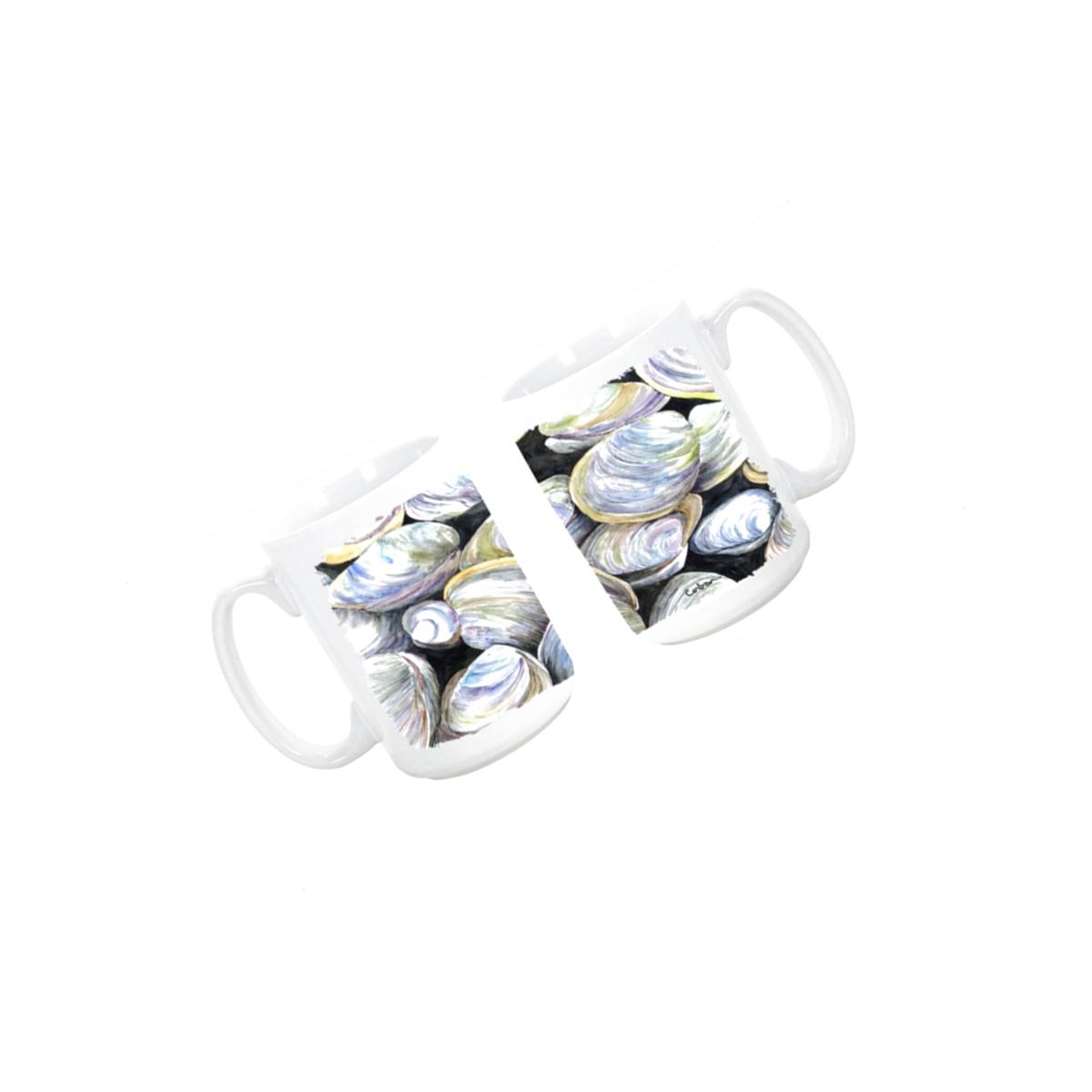Picture of Carolines Treasures 8714CM15 Clam Quahog Dishwasher Safe Microwavable Ceramic Coffee Mug 15 oz.