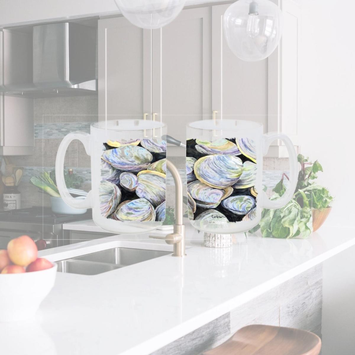 Picture of Carolines Treasures 8714CM15 Clam Quahog Dishwasher Safe Microwavable Ceramic Coffee Mug 15 oz.