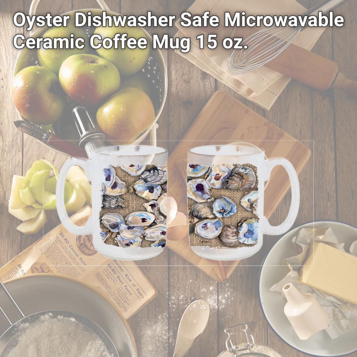 Picture of Carolines Treasures 8734CM15 Oyster Dishwasher Safe Microwavable Ceramic Coffee Mug 15 oz.