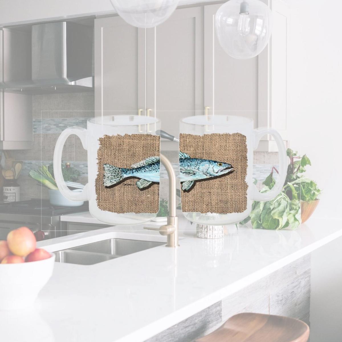 Picture of Carolines Treasures 8737CM15 Fish Speckled Trout Dishwasher Safe Microwavable Ceramic Coffee Mug 15 oz.
