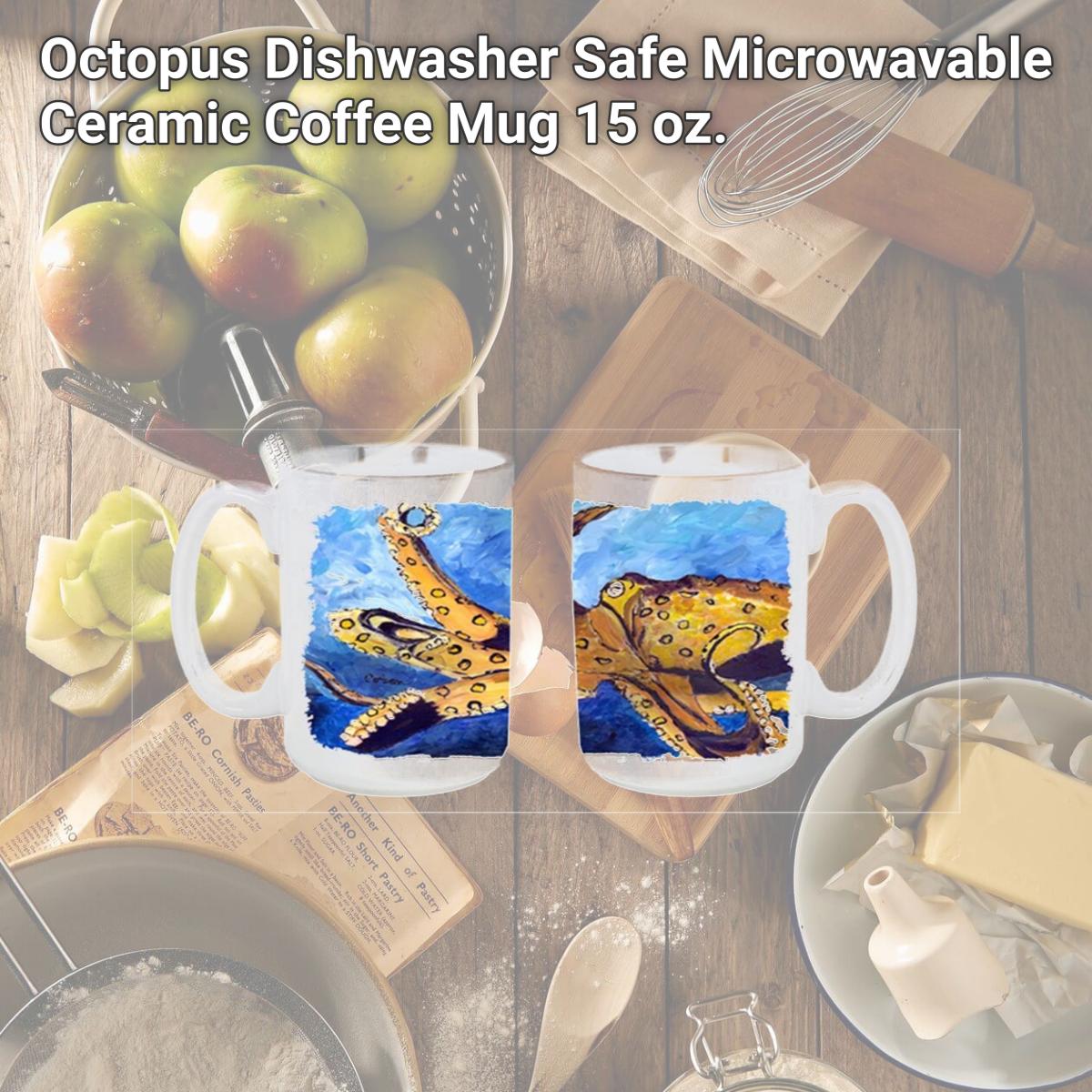 Picture of Carolines Treasures 8794CM15 Octopus Dishwasher Safe Microwavable Ceramic Coffee Mug 15 oz.
