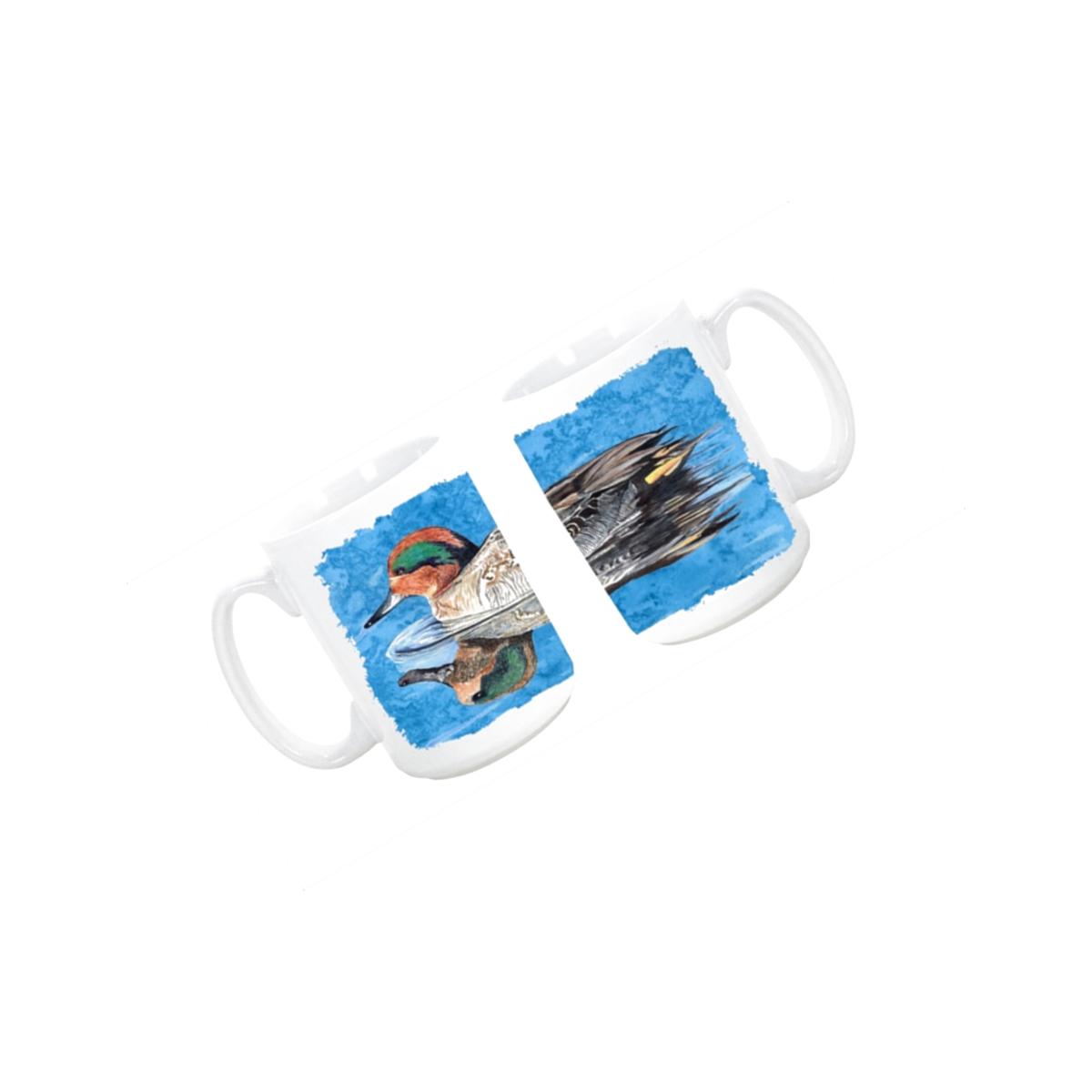 Picture of Carolines Treasures 8830CM15 Teal Duck Dishwasher Safe Microwavable Ceramic Coffee Mug 15 oz.