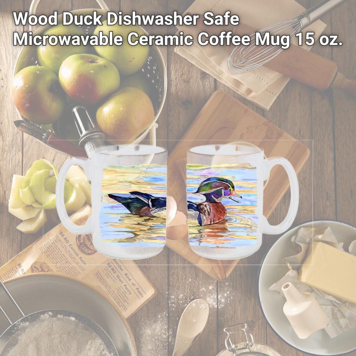 Picture of Carolines Treasures 8831CM15 Wood Duck Dishwasher Safe Microwavable Ceramic Coffee Mug 15 oz.