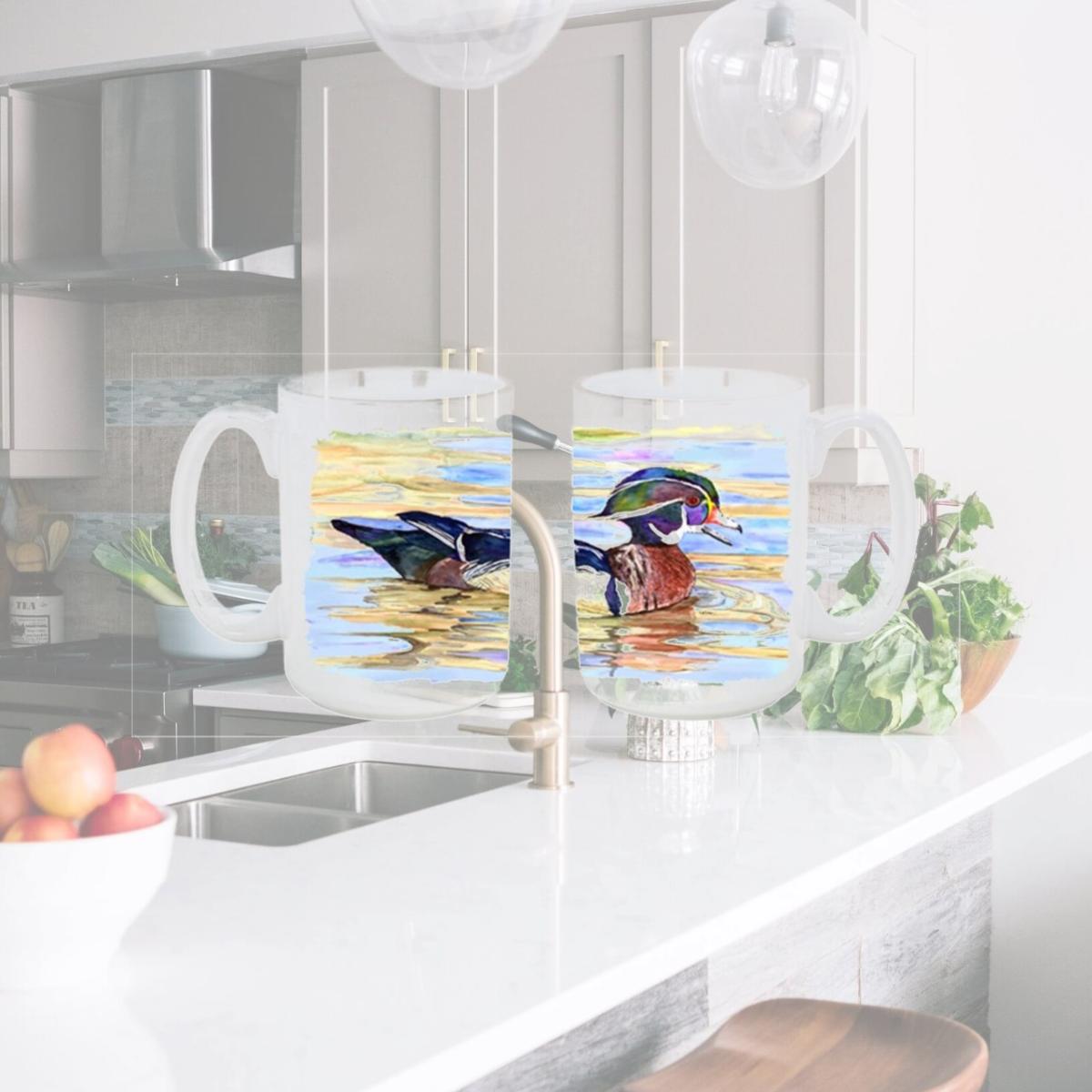 Picture of Carolines Treasures 8831CM15 Wood Duck Dishwasher Safe Microwavable Ceramic Coffee Mug 15 oz.