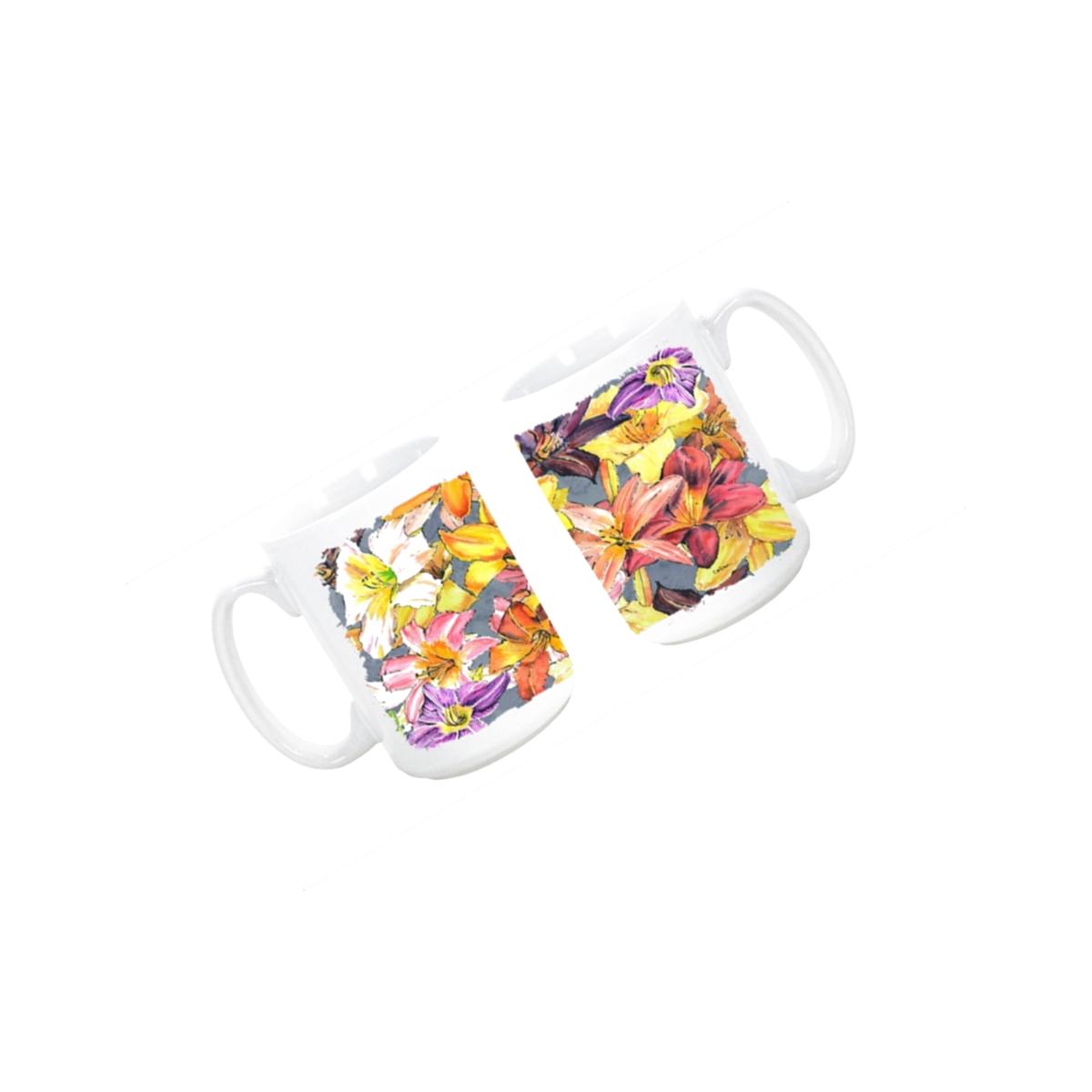 Picture of Carolines Treasures 8892CM15 Day Lillies Dishwasher Safe Microwavable Ceramic Coffee Mug 15 oz.