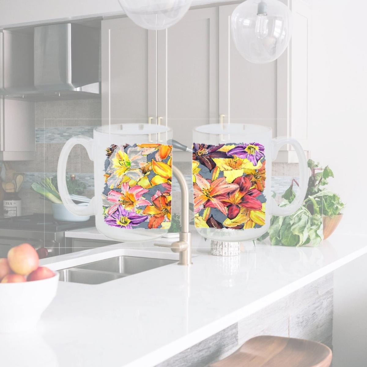 Picture of Carolines Treasures 8892CM15 Day Lillies Dishwasher Safe Microwavable Ceramic Coffee Mug 15 oz.