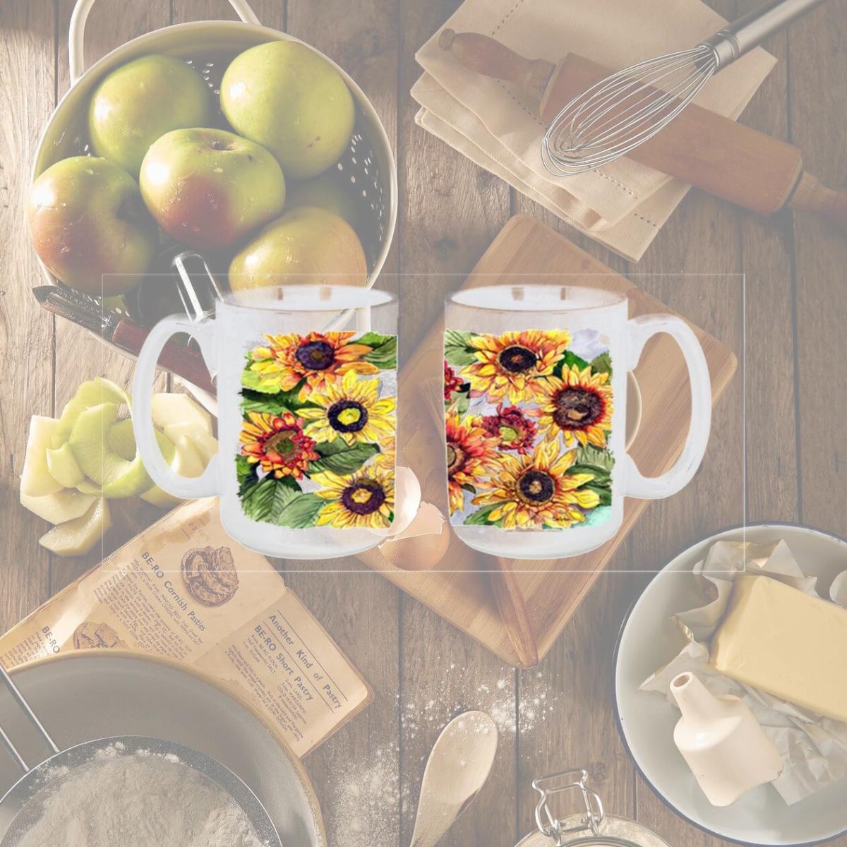 Picture of Carolines Treasures 8766CM15 Sunflowers Dishwasher Safe Microwavable Ceramic Coffee Mug 15 oz.