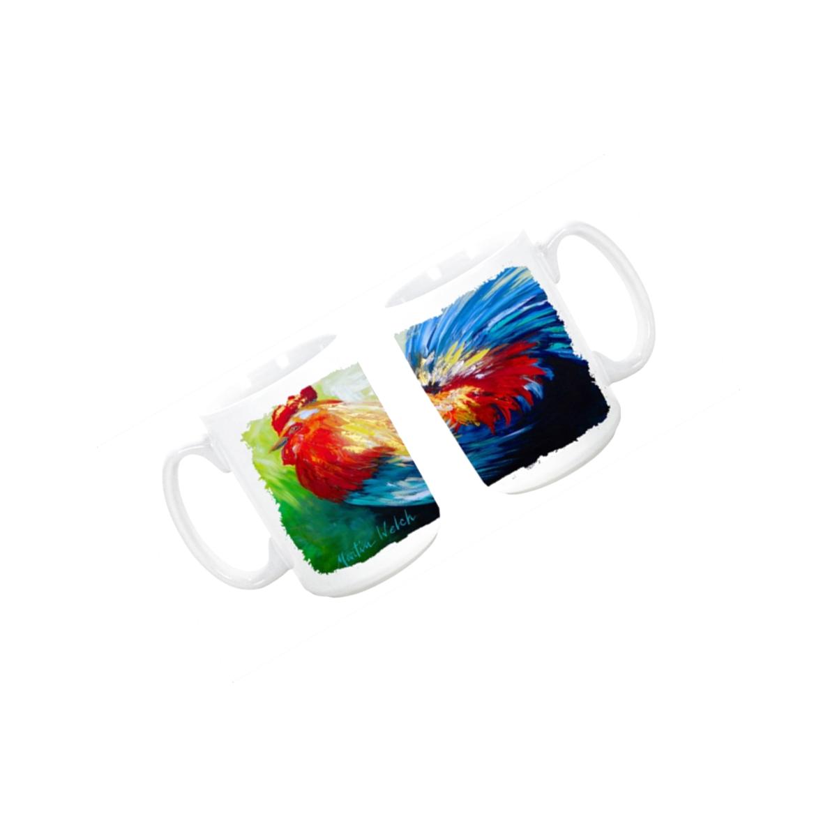 Picture of Carolines Treasures MW1085CM15 Bird - Rooster Chief Big Feathers Dishwasher Safe Microwavable Ceramic Coffee Mug 15 oz.