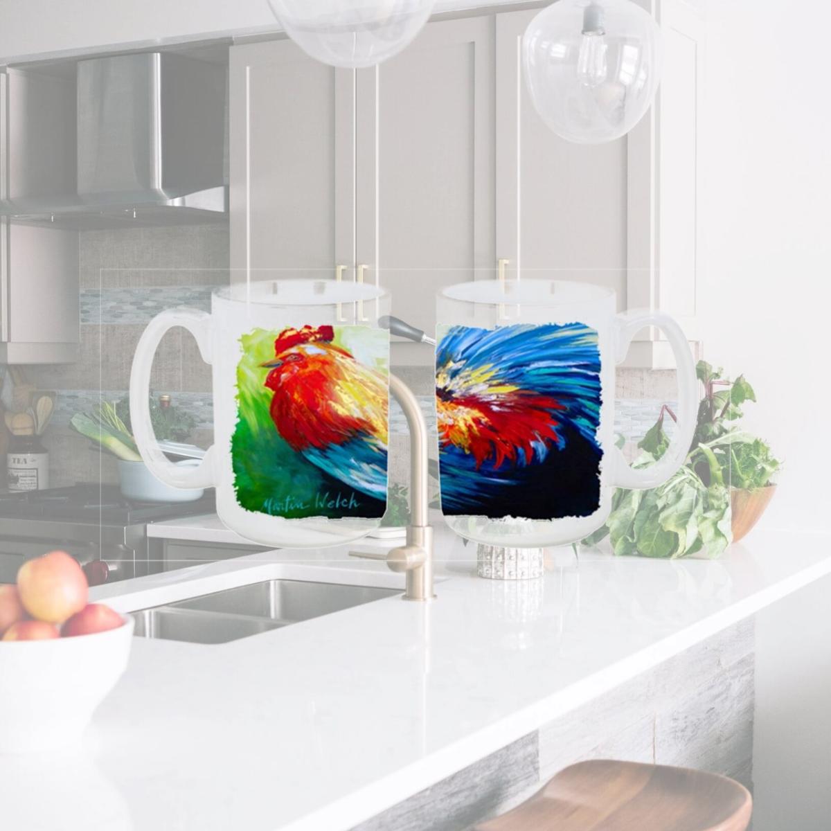 Picture of Carolines Treasures MW1085CM15 Bird - Rooster Chief Big Feathers Dishwasher Safe Microwavable Ceramic Coffee Mug 15 oz.