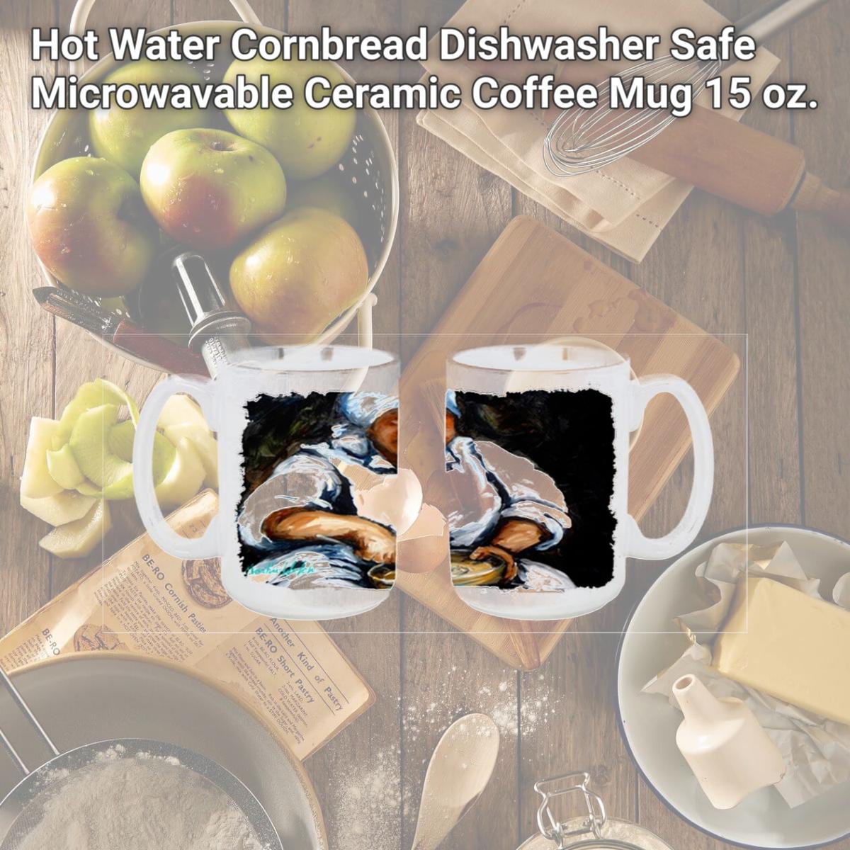 Picture of Carolines Treasures MW1087CM15 Hot Water Cornbread Dishwasher Safe Microwavable Ceramic Coffee Mug 15 oz.