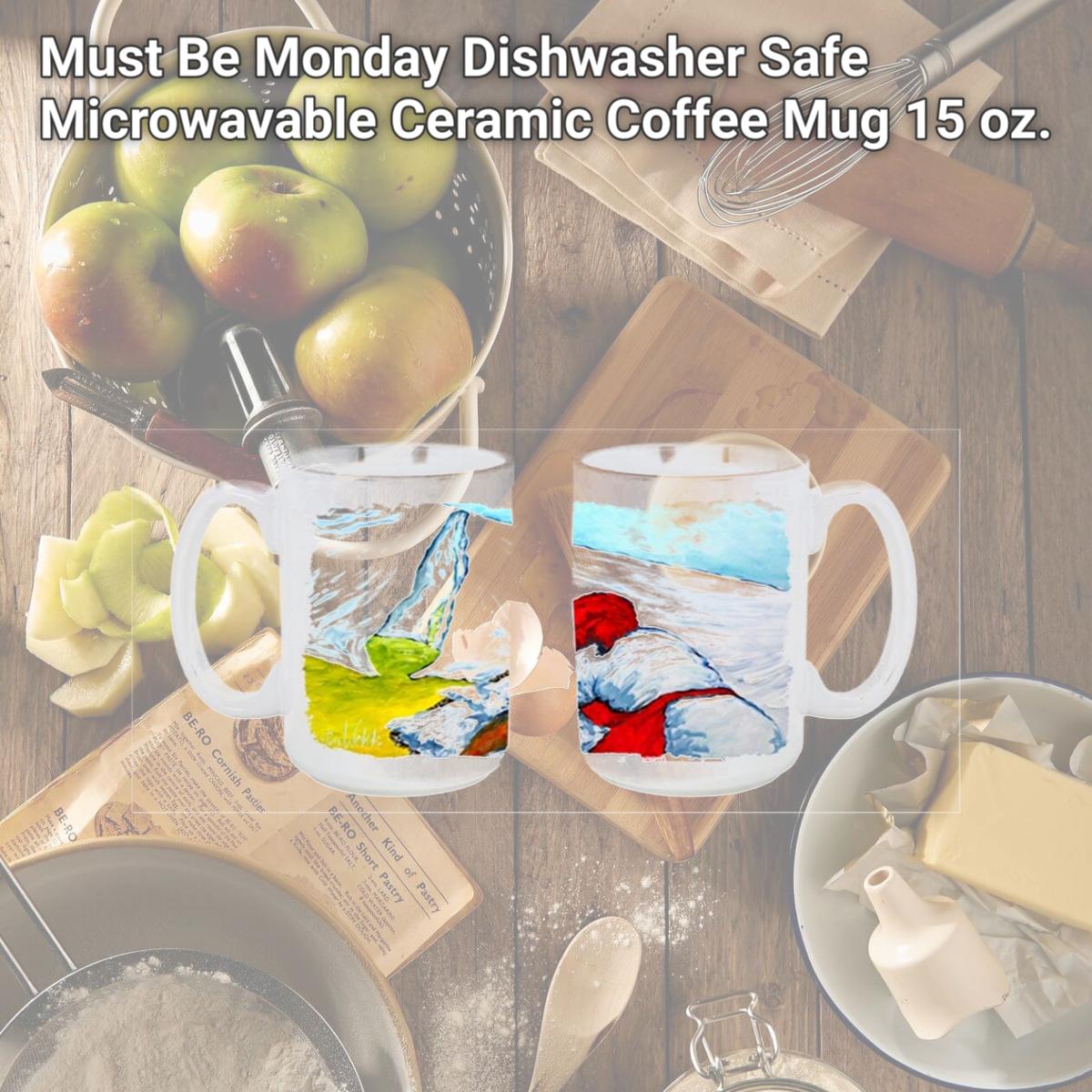 Picture of Carolines Treasures MW1090CM15 Must Be Monday Dishwasher Safe Microwavable Ceramic Coffee Mug 15 oz.