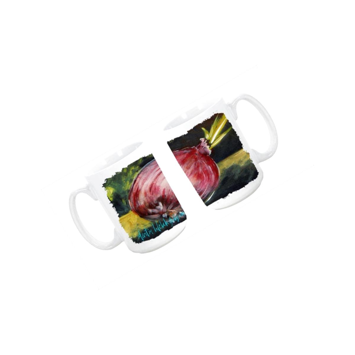 Picture of Carolines Treasures MW1092CM15 Vegetables - Onion One-Yun Dishwasher Safe Microwavable Ceramic Coffee Mug 15 oz.