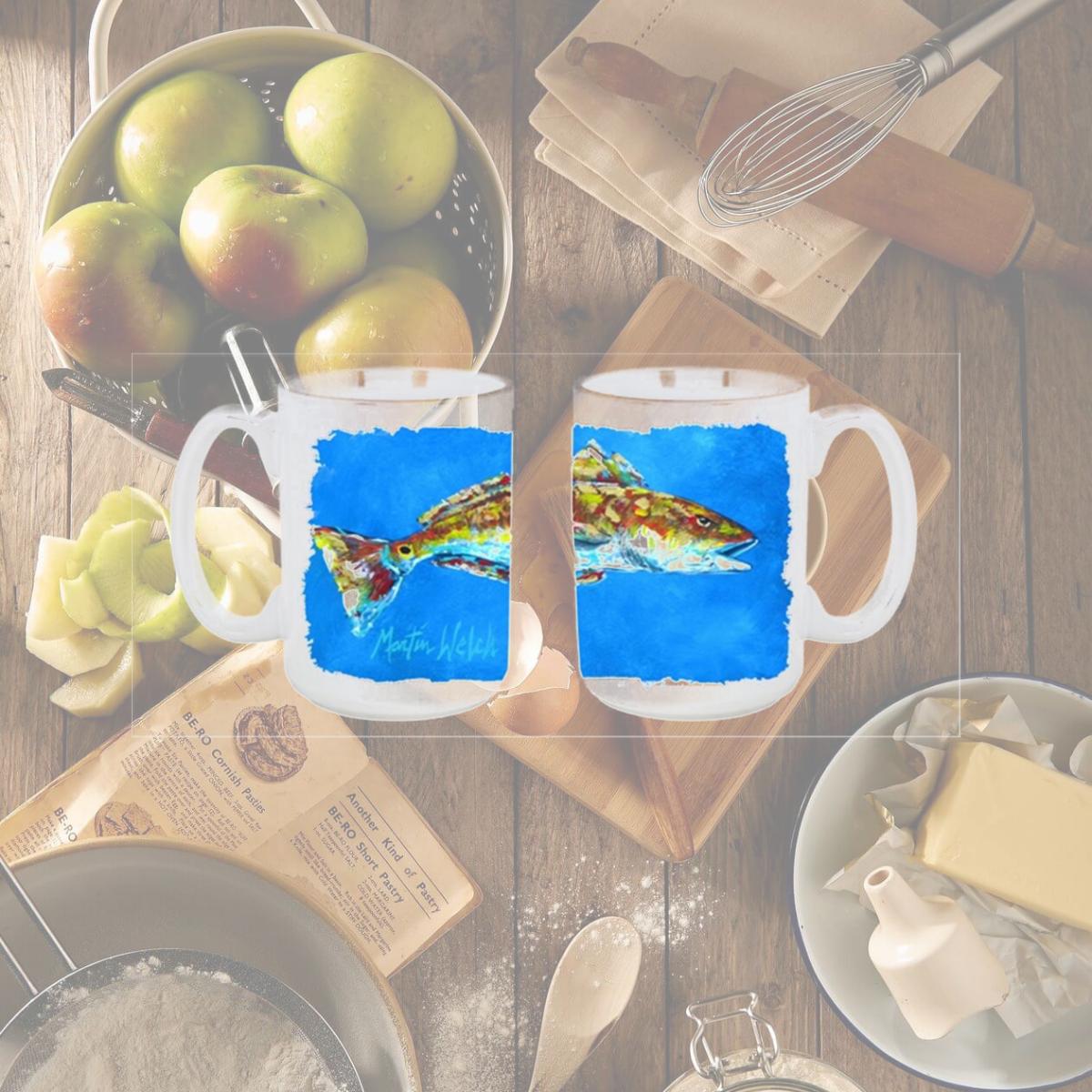 Picture of Carolines Treasures MW1098CM15 Fish - Red Fish Seafood Two Dishwasher Safe Microwavable Ceramic Coffee Mug 15 oz.