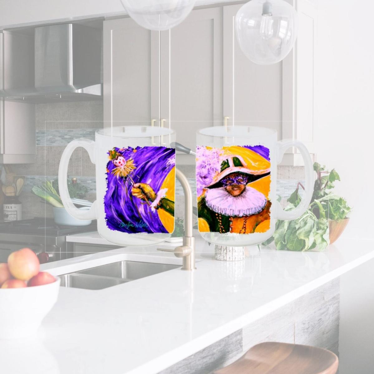 Picture of Carolines Treasures MW1109CM15 Mardi Gras Hey Mister Dishwasher Safe Microwavable Ceramic Coffee Mug 15 oz.