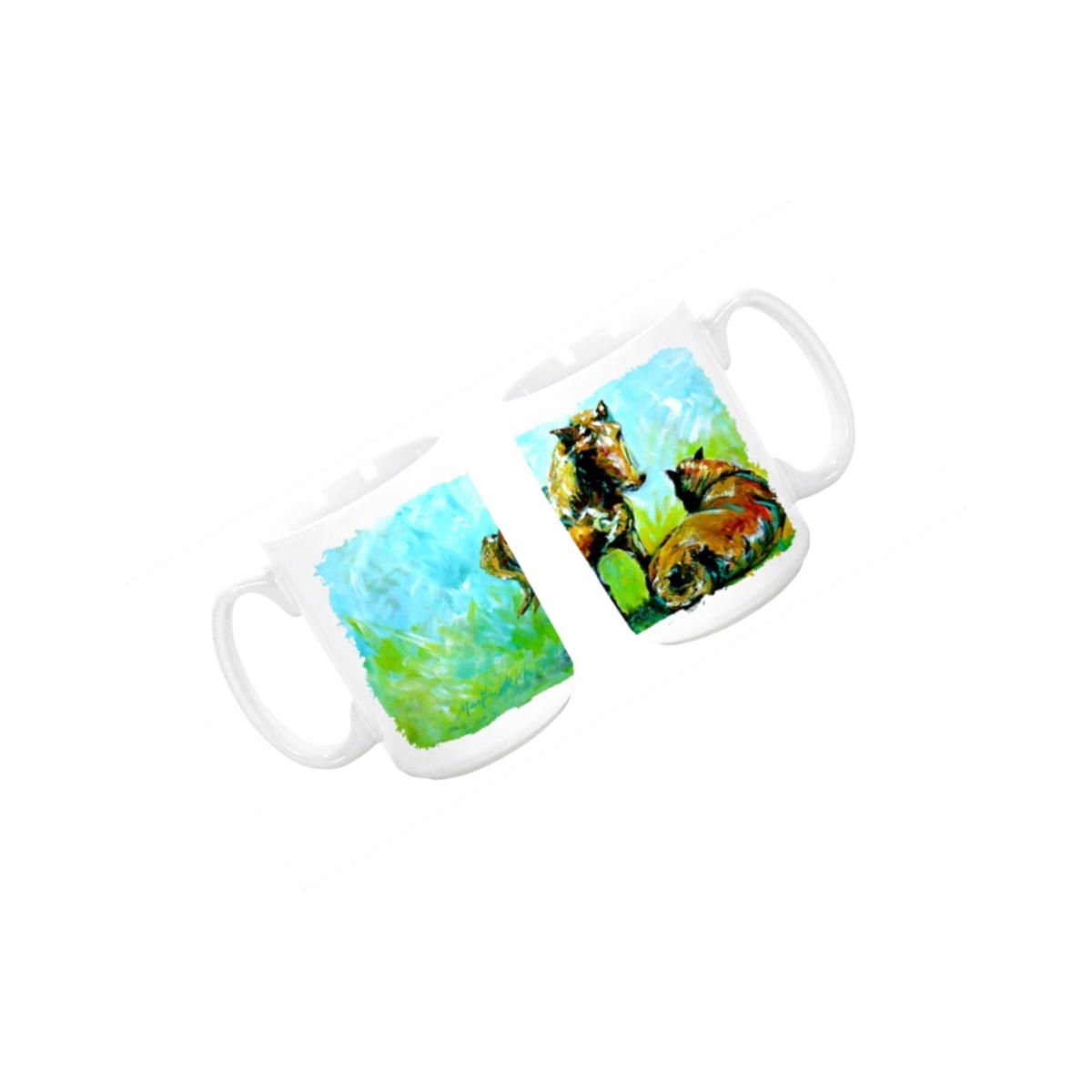 Picture of Carolines Treasures MW1126CM15 Horse Grazin Dishwasher Safe Microwavable Ceramic Coffee Mug 15 oz.