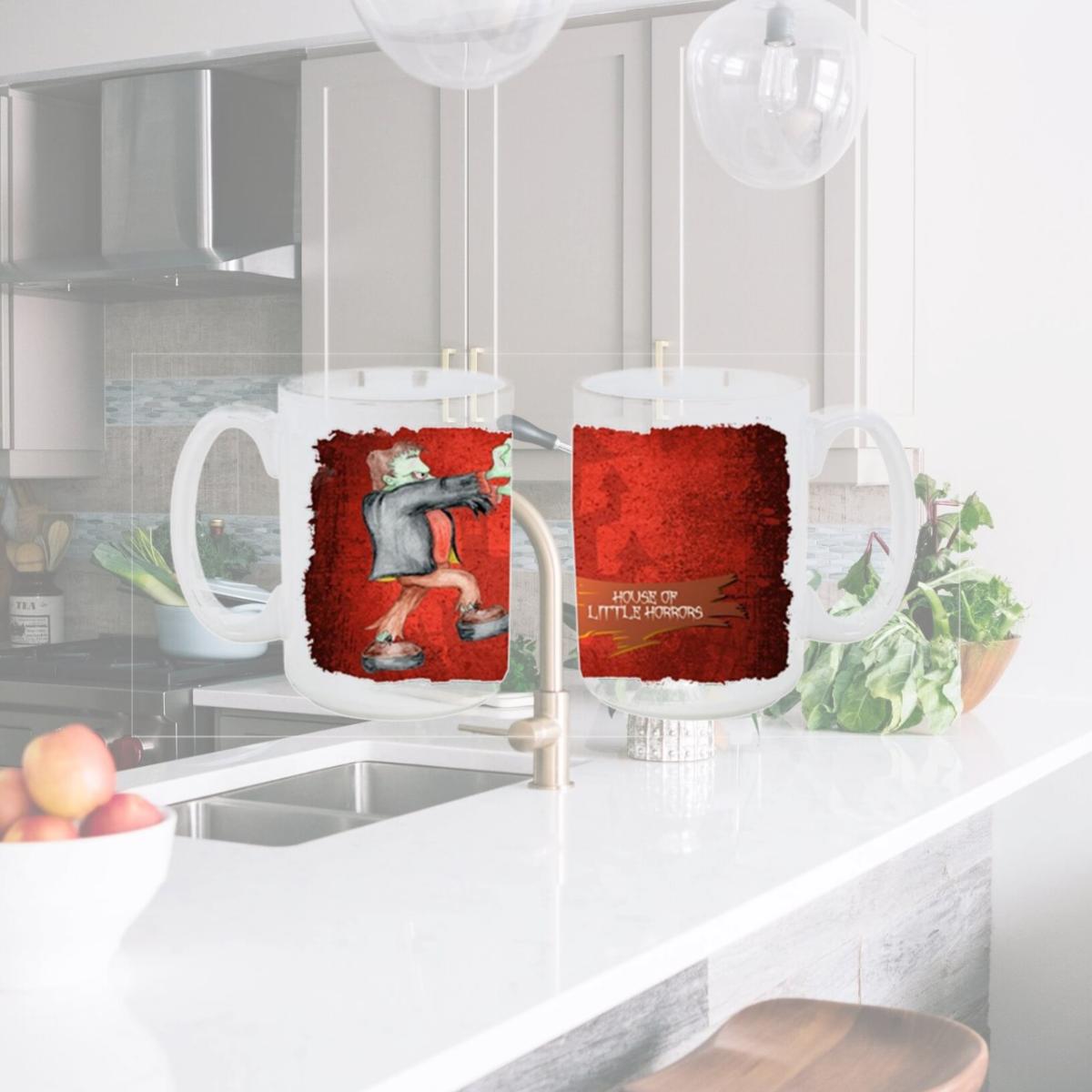 Picture of Carolines Treasures SB3007CM15 Little House of Horrors with Frankenstein Halloween Dishwasher Safe Microwavable Ceramic Coffee Mug 15 oz.
