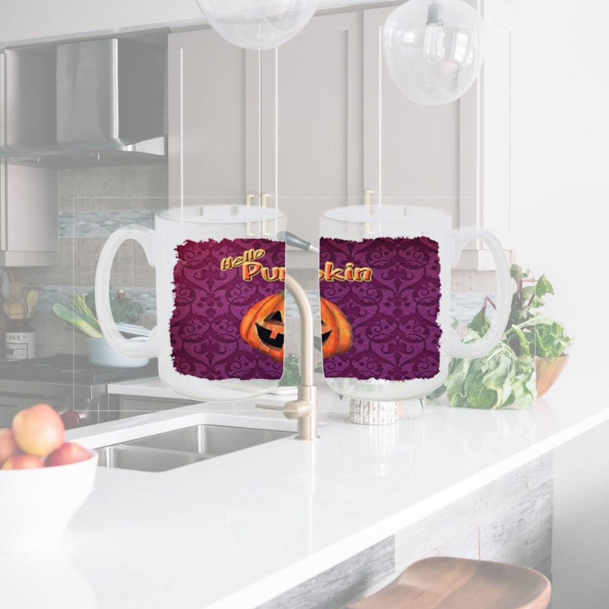 Picture of Carolines Treasures SB3017CM15 Hello Pumpkin Halloween Dishwasher Safe Microwavable Ceramic Coffee Mug 15 oz.